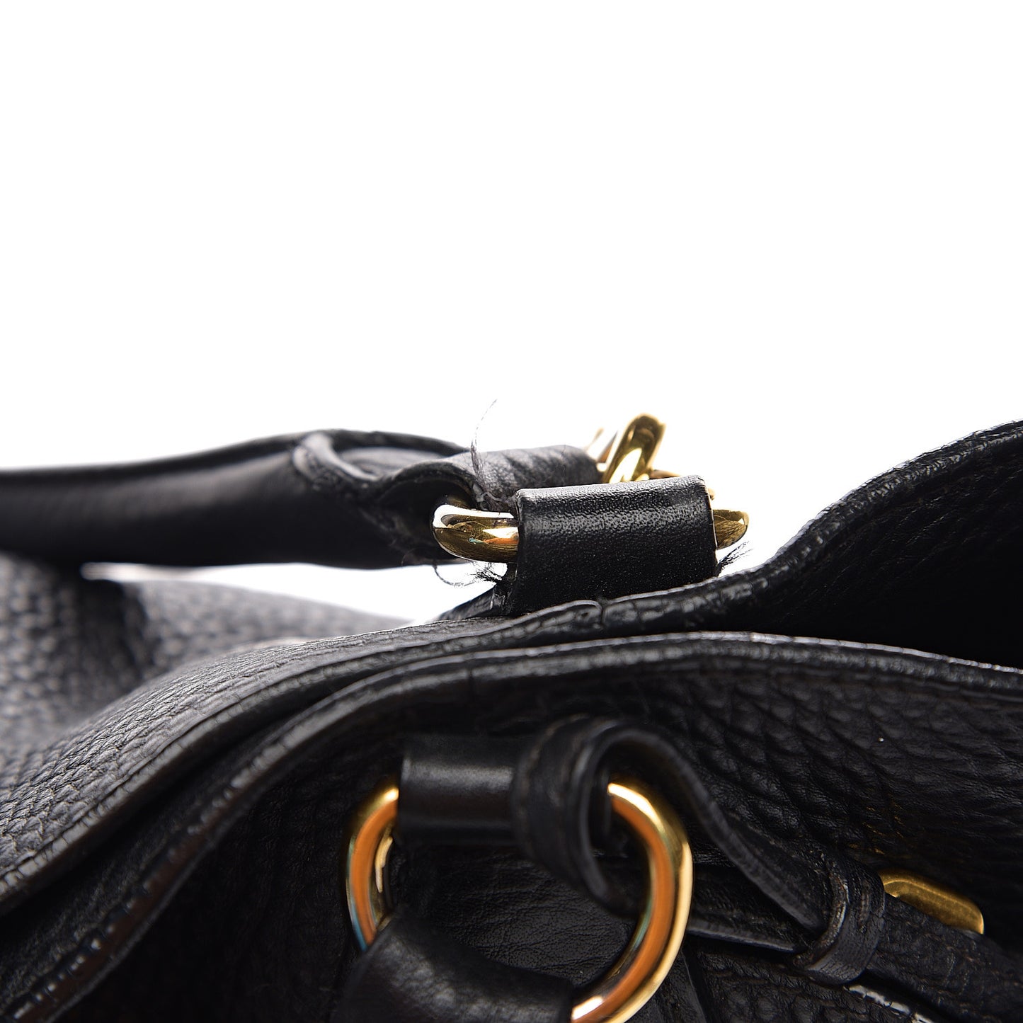 Vitello Daino Side Pocket Tote Black