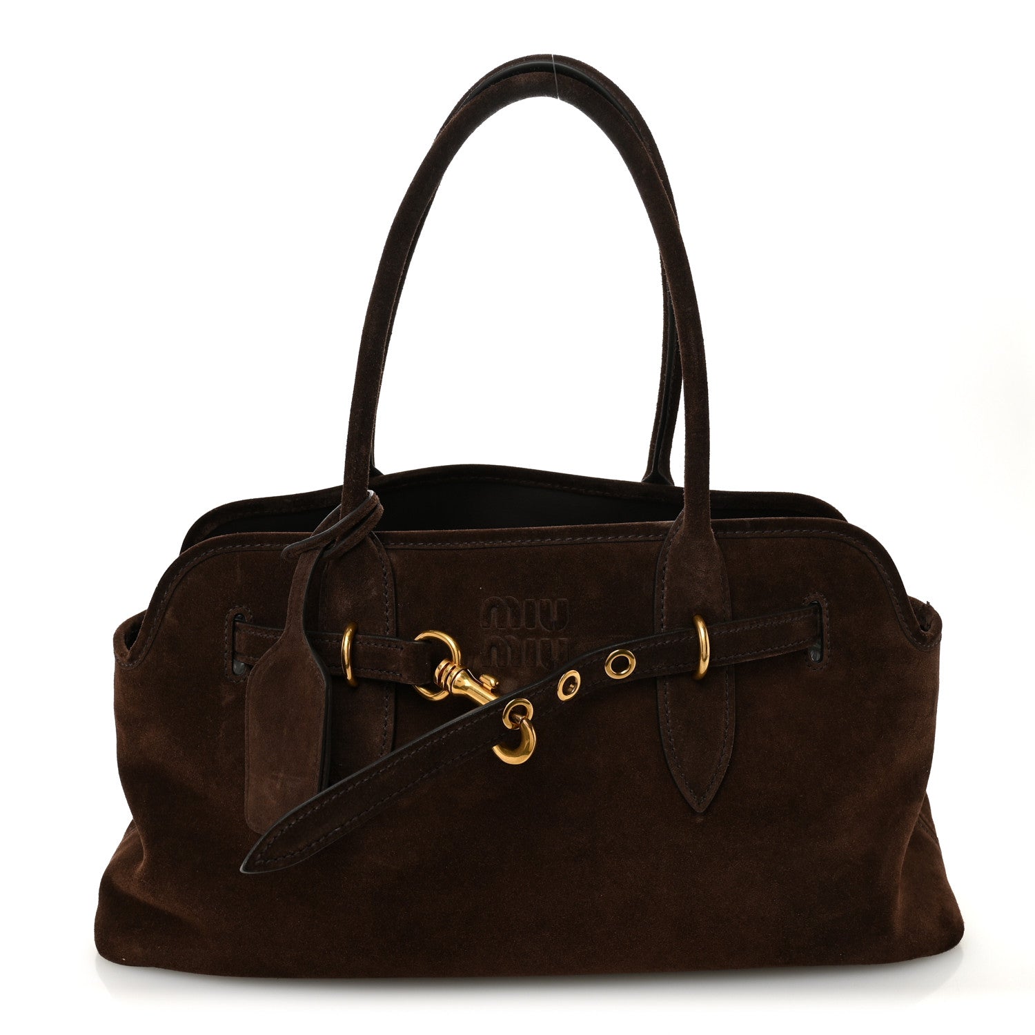 Miu Miu Camoscio Large Aventure Bag Moro 1796370 – FASHIONPHILE