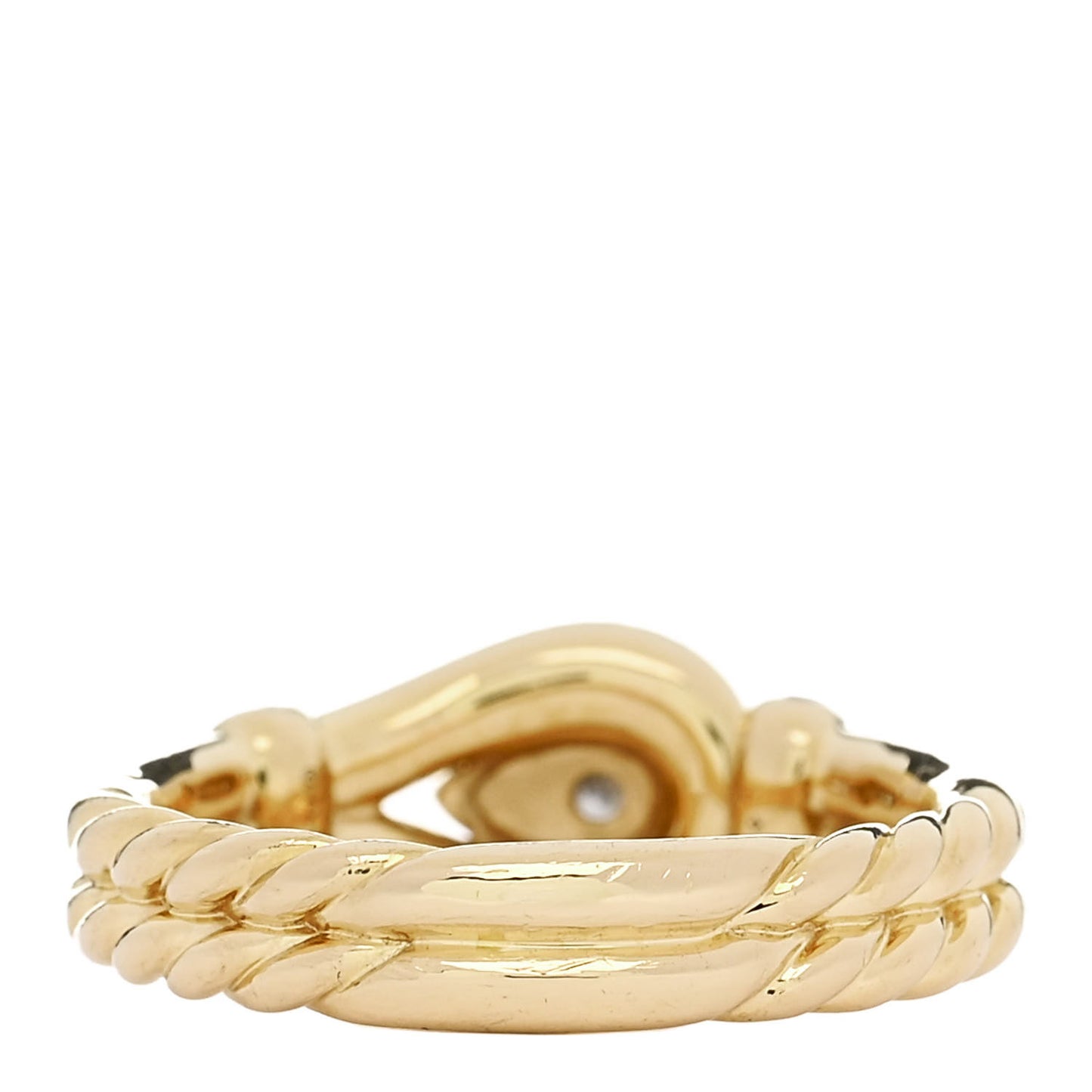 18K Yellow Gold Diamond Thoroughbred Loop Ring 53 6.5