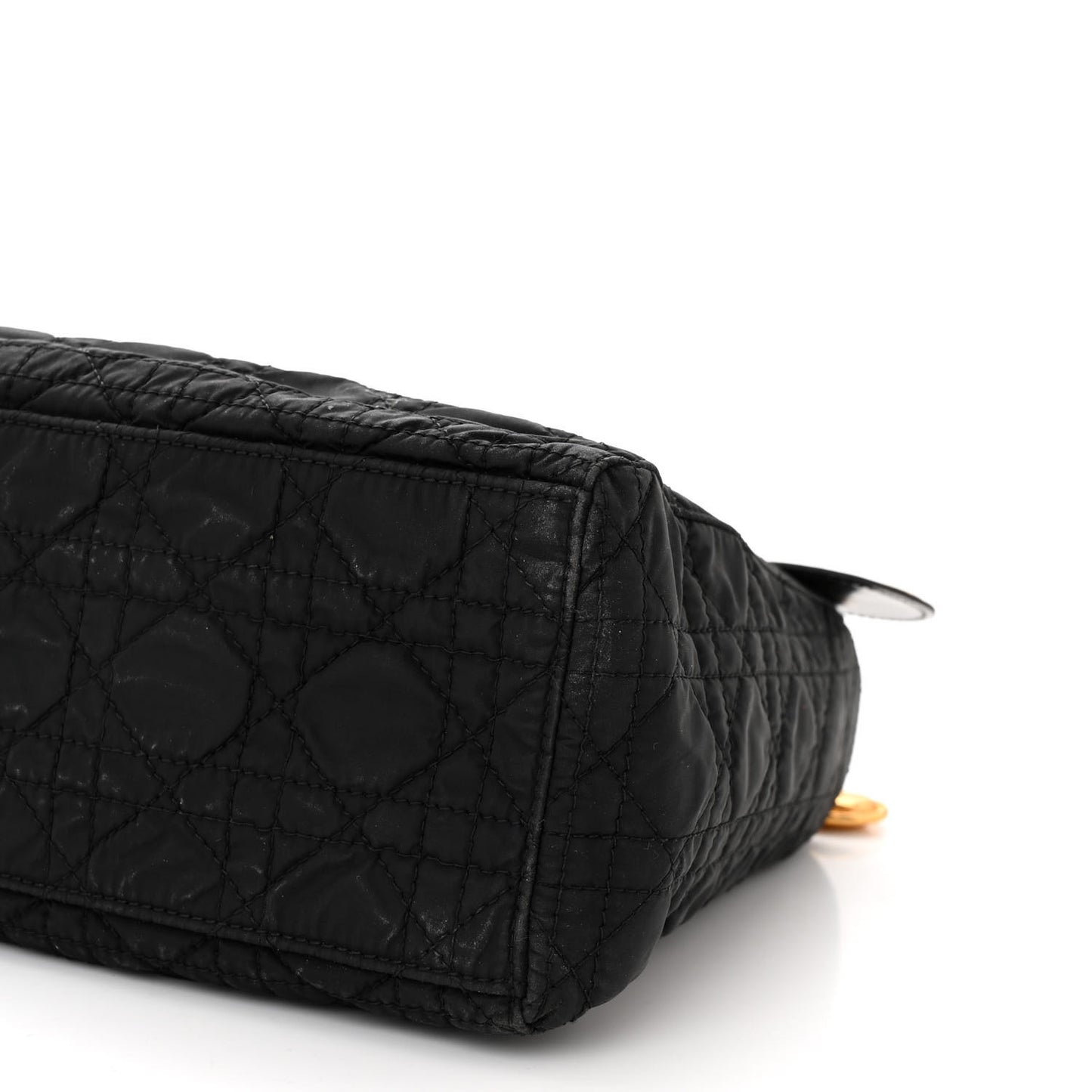 Nylon Cannage Medium Lady Dior Black