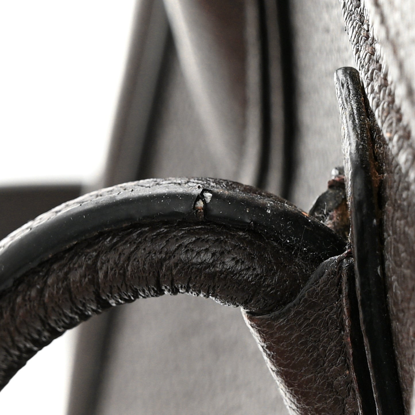 Drummed Calfskin Nano Luggage Brown