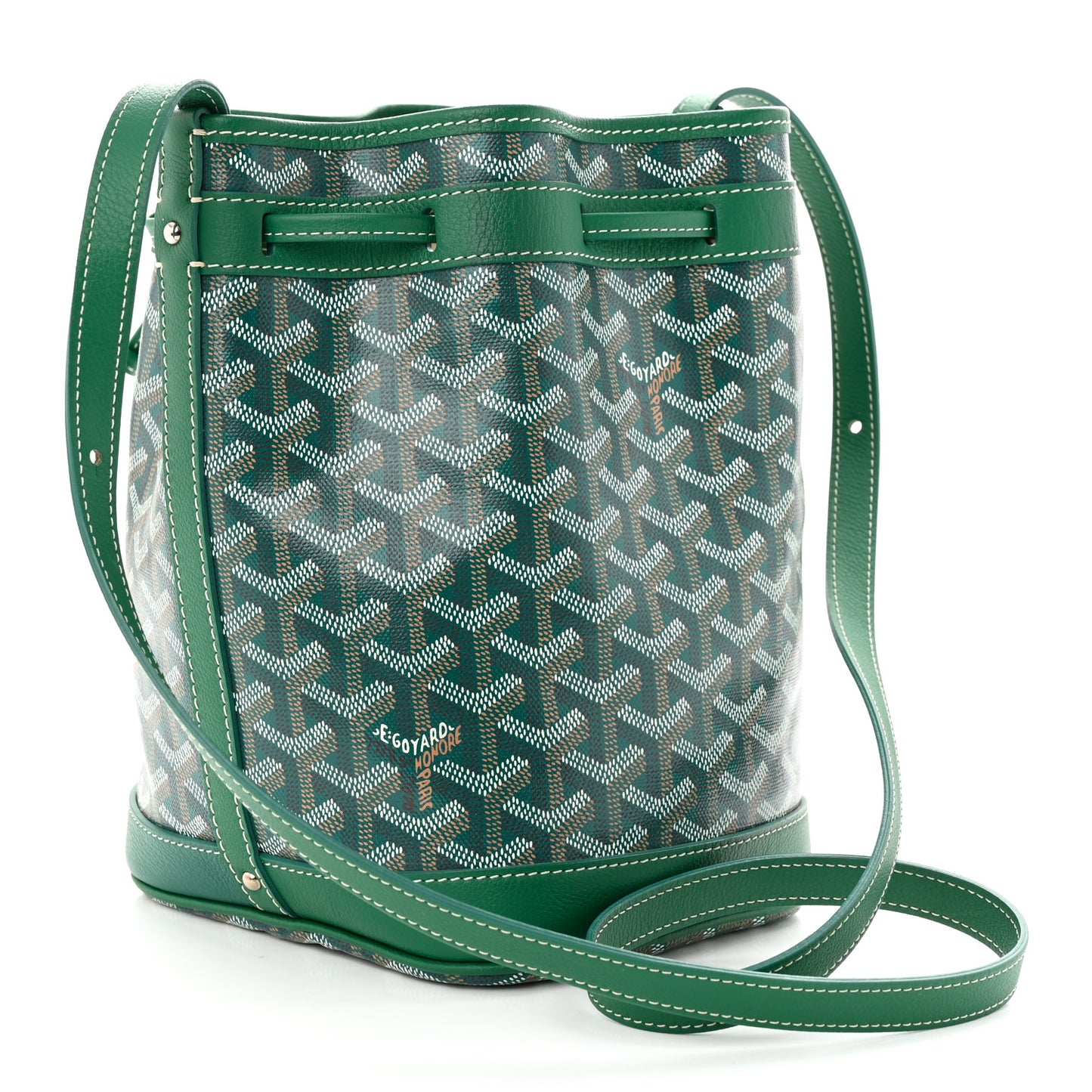 Goyardine Petit Flot Bucket Bag PM Green