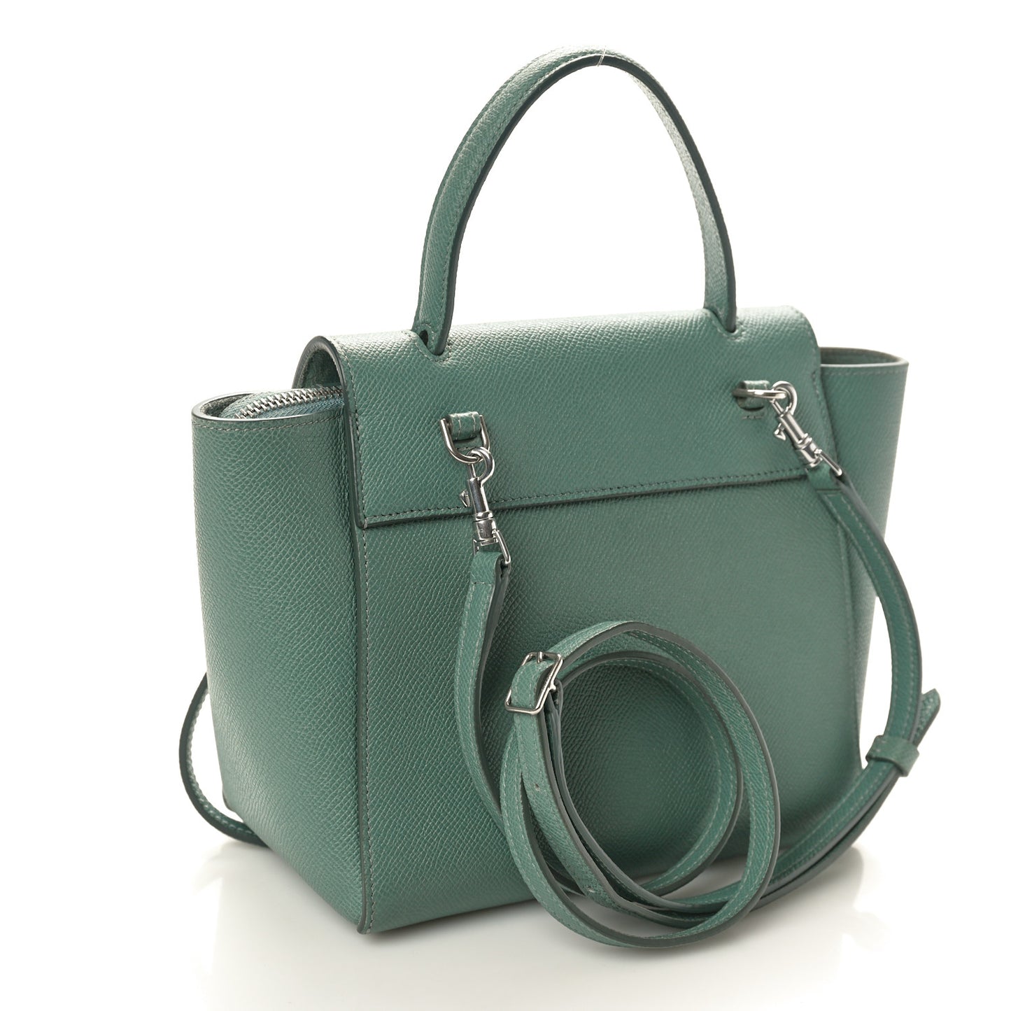 Grained Calfskin Nano Belt Bag Celadon