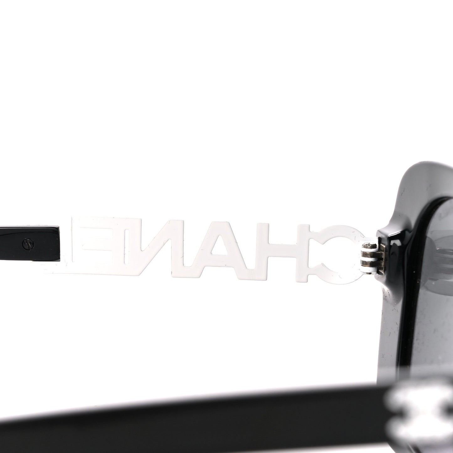 Acetate Strass Square Sunglasses 5422-B Black White