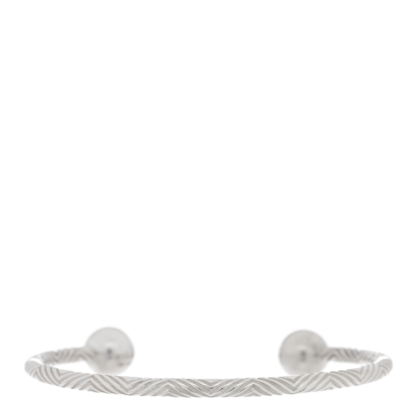 Sterling Silver Textured Barbell Cuff Bracelet