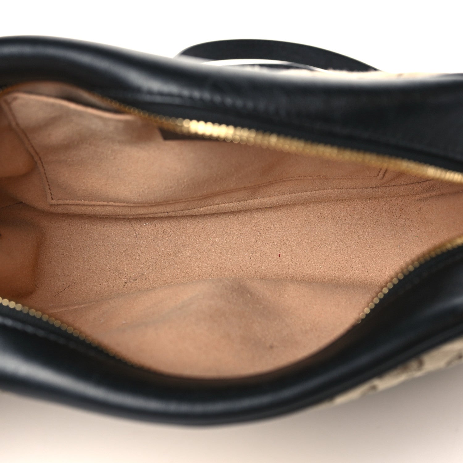 Gucci Monogram Matelasse Diagonal Small GG Marmont Chain Shoulder Bag Beige Black 5 of 9