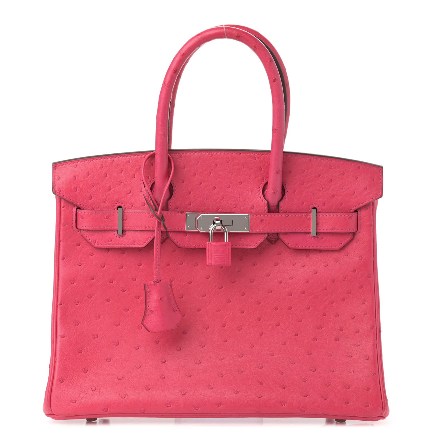 Ostrich Birkin 30 Rose Tyrien