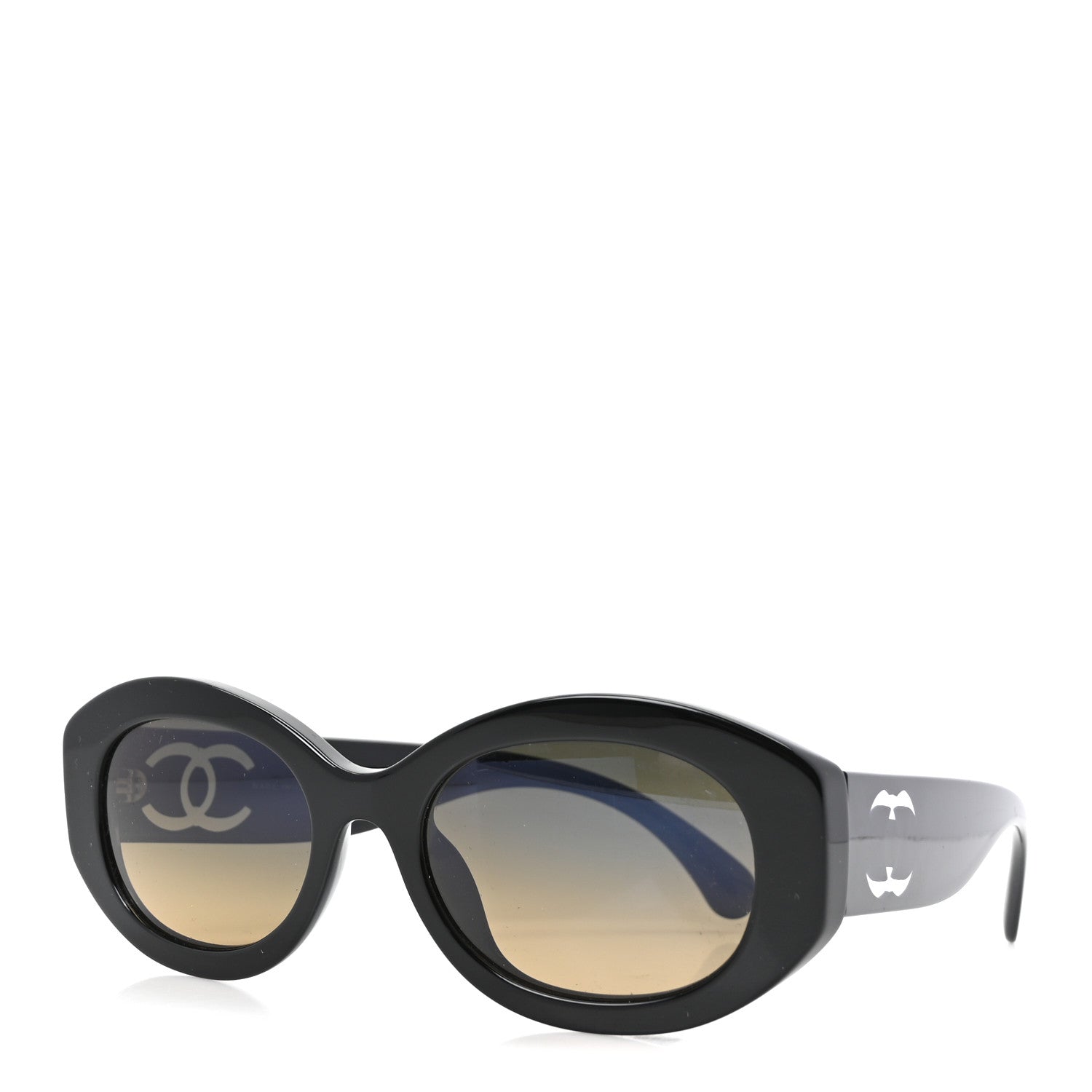 Chanel Acetate Nyon Oval CC Sunglasses 5528-A Black 1980906