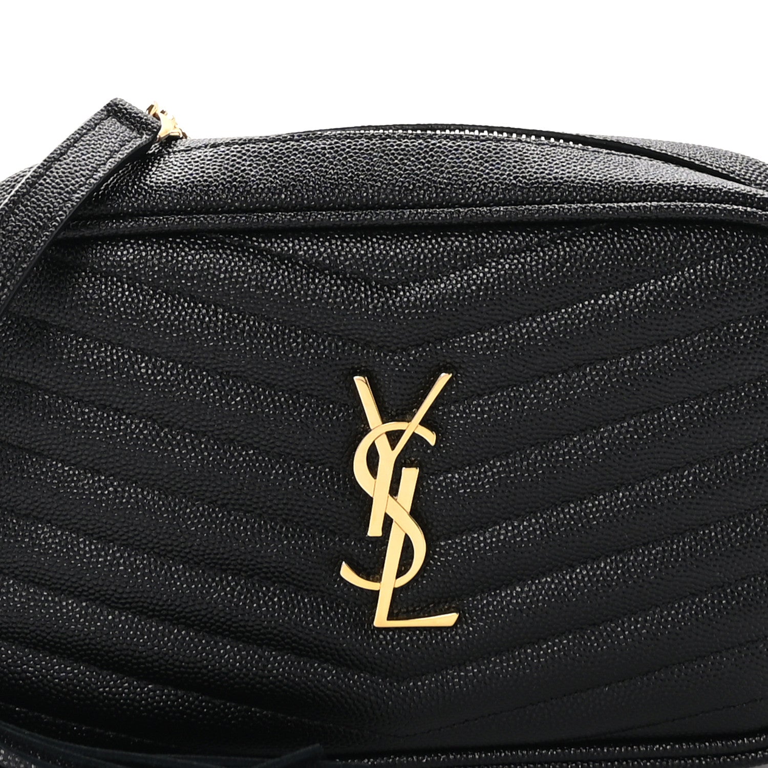 Saint Laurent Grain De Poudre Matelasse Monogram Mini Lou Camera Bag Black 8 of 10