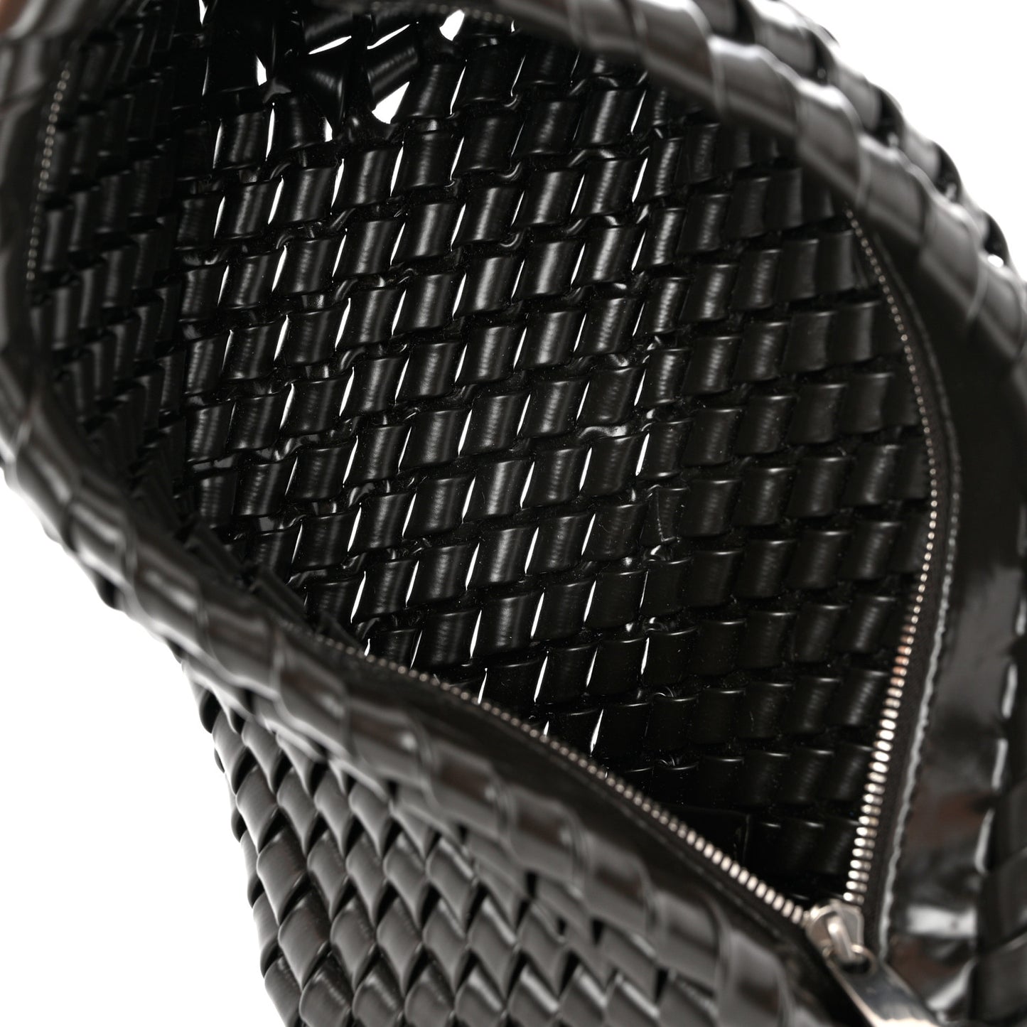 Nappa Intrecciato Slanted Clutch Fondant