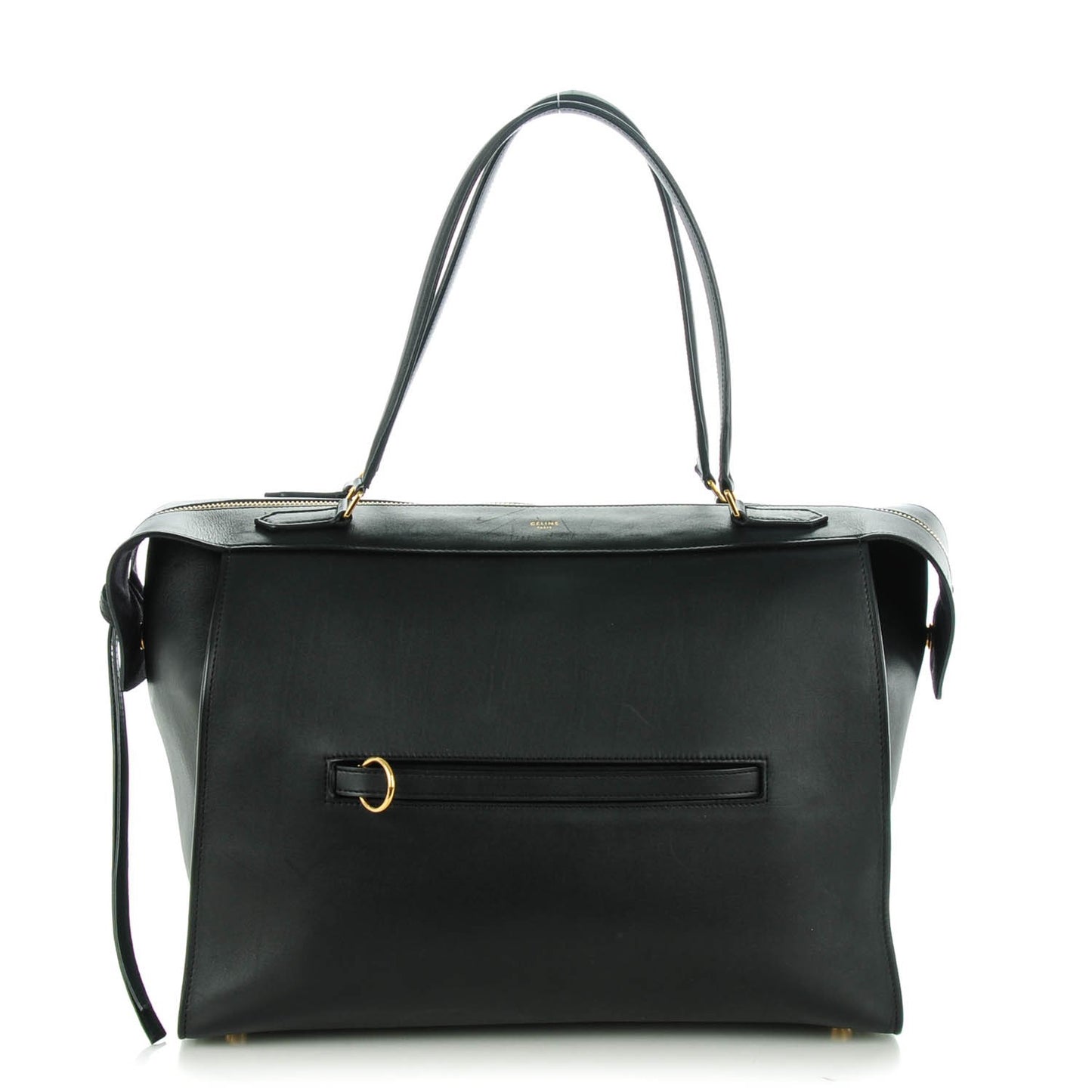 Smooth Calfskin Medium Ring Bag Black