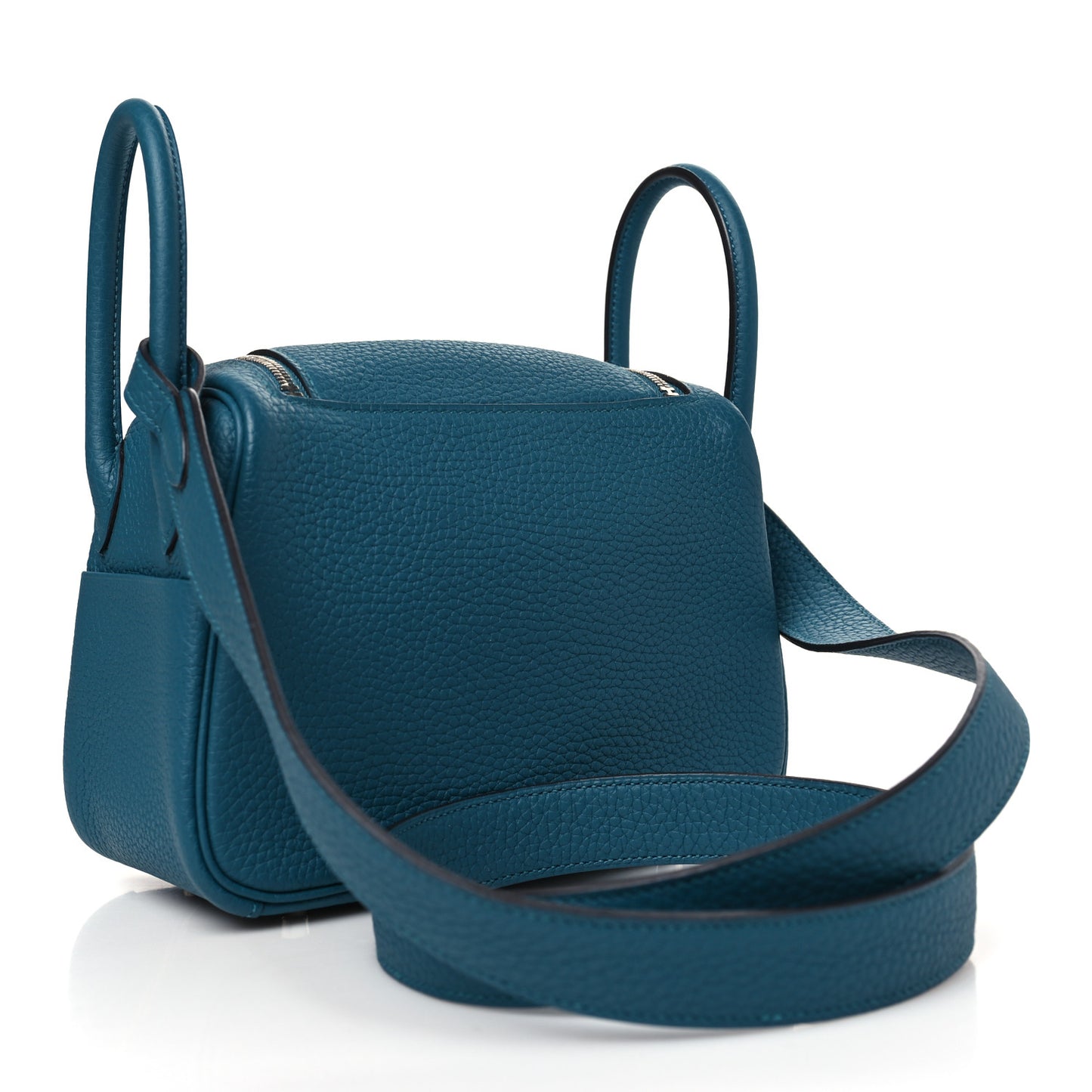 Taurillon Clemence Mini Lindy 20 Vert Bosphore