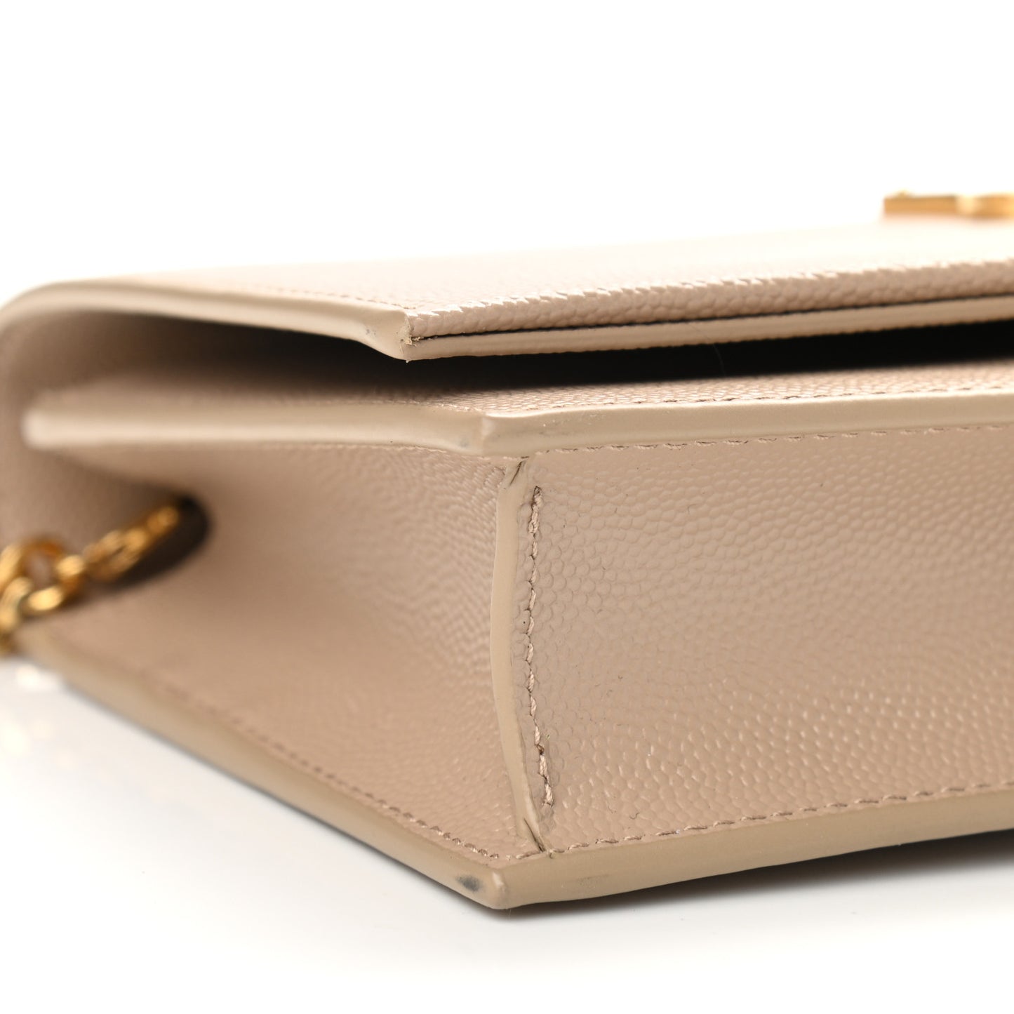 Grain De Poudre Classic Monogram Kate Tassel Chain Wallet Dark Beige