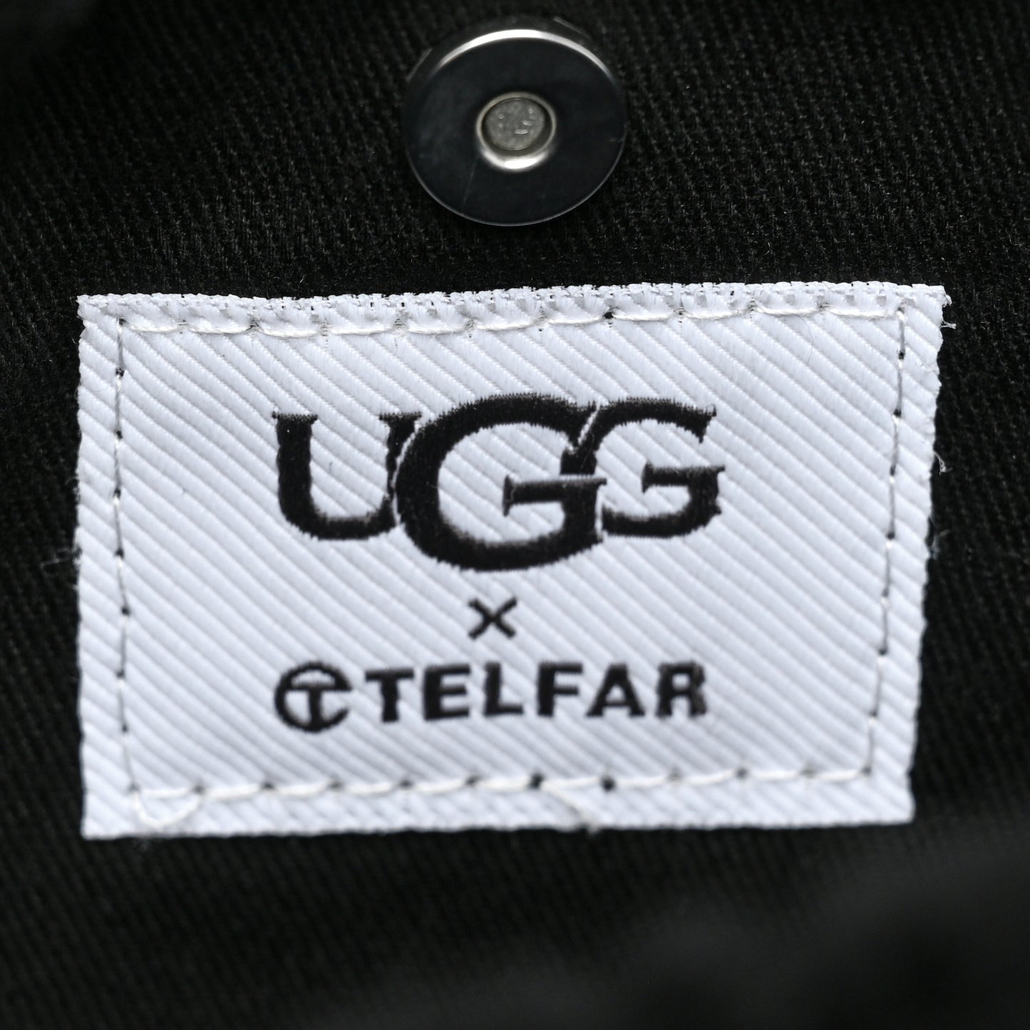 X UGG Suede Shearling Small Shopping Bag Black