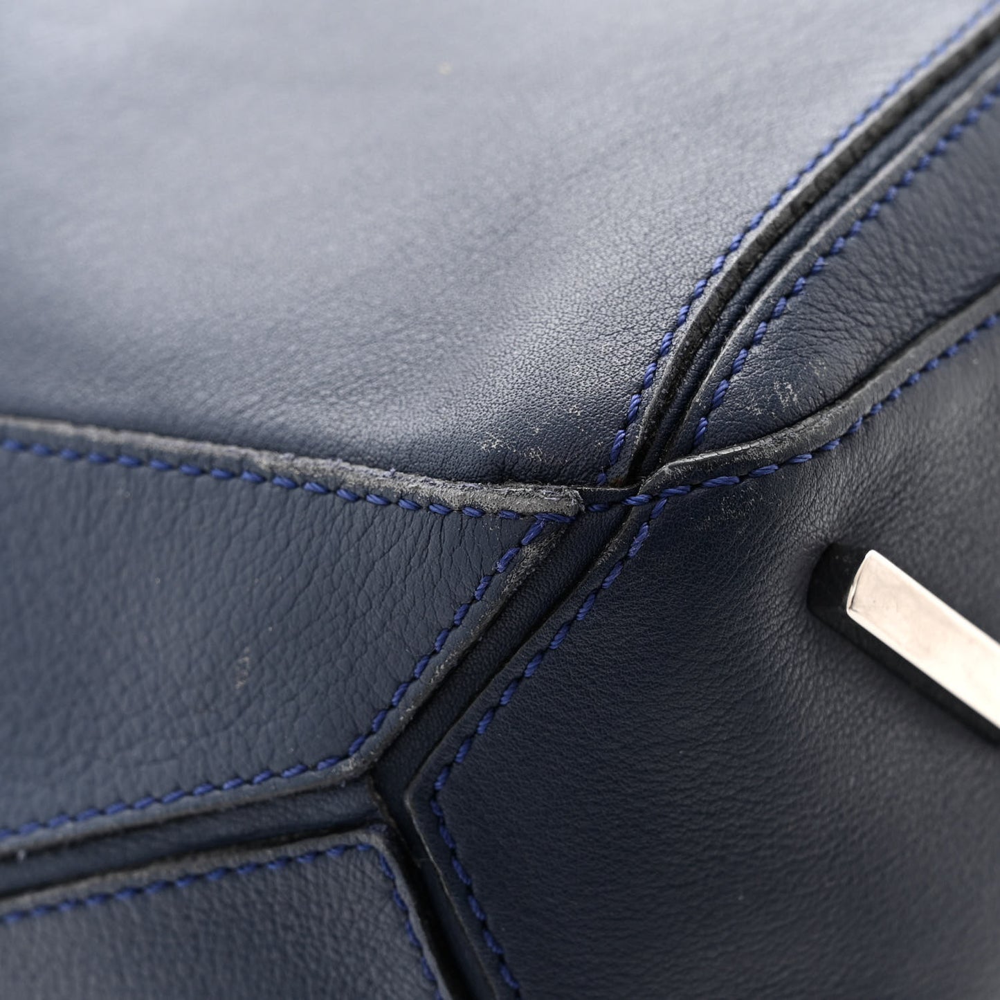 Calfskin Medium Puzzle Bag Marine