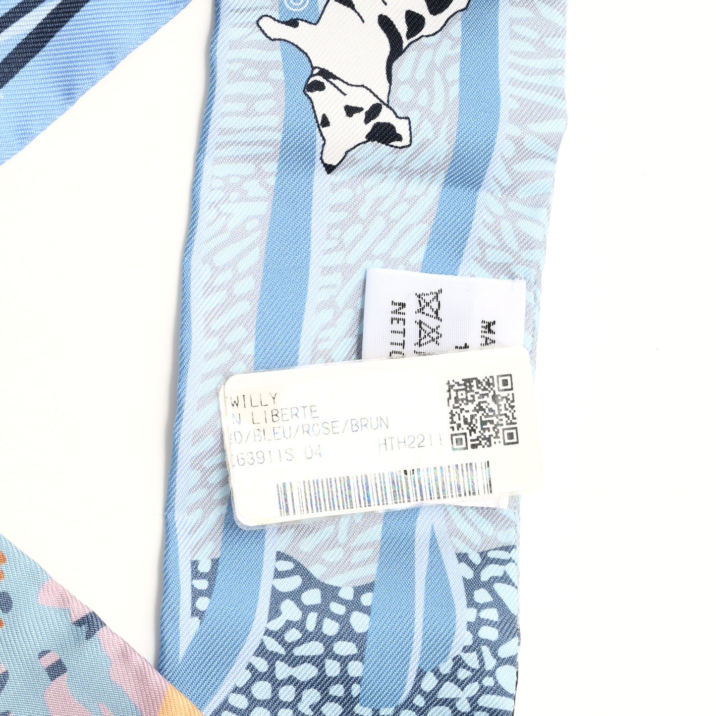 Silk En Liberte Twilly Bleu Rose Brun