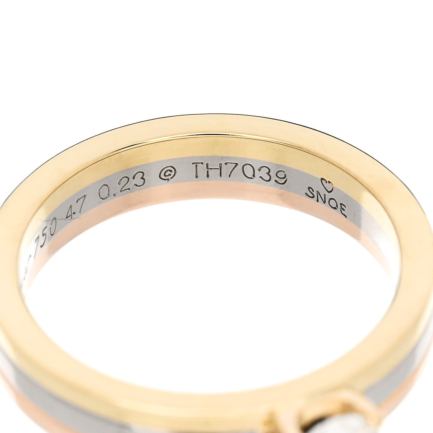 18K Pink Yellow White Gold Diamond .23ct Solitaire Trinity Engagement Ring 47 4