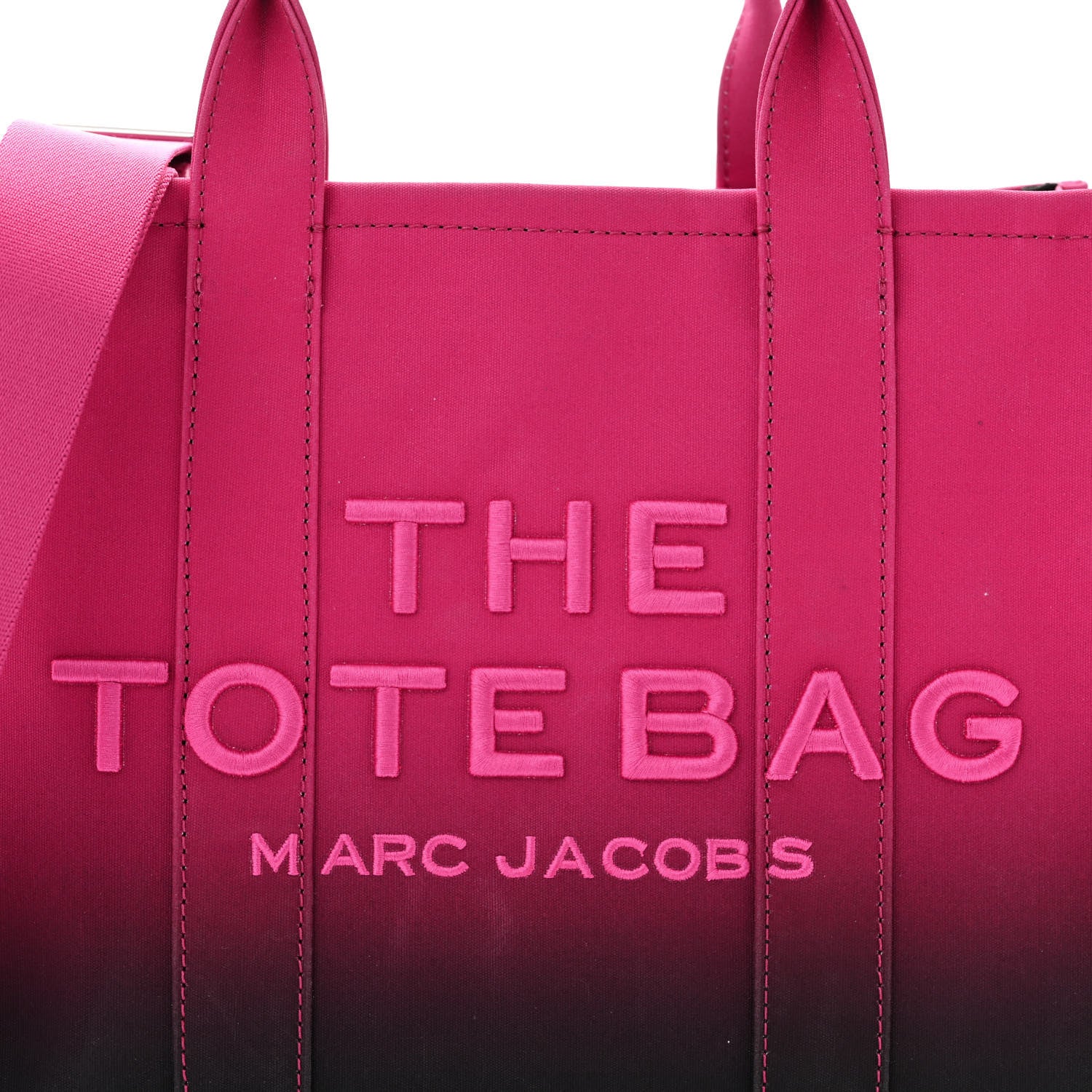 Marc Jacobs Cotton Canvas Medium The Traveler Tote Bag Ombre Pink 8 of 15