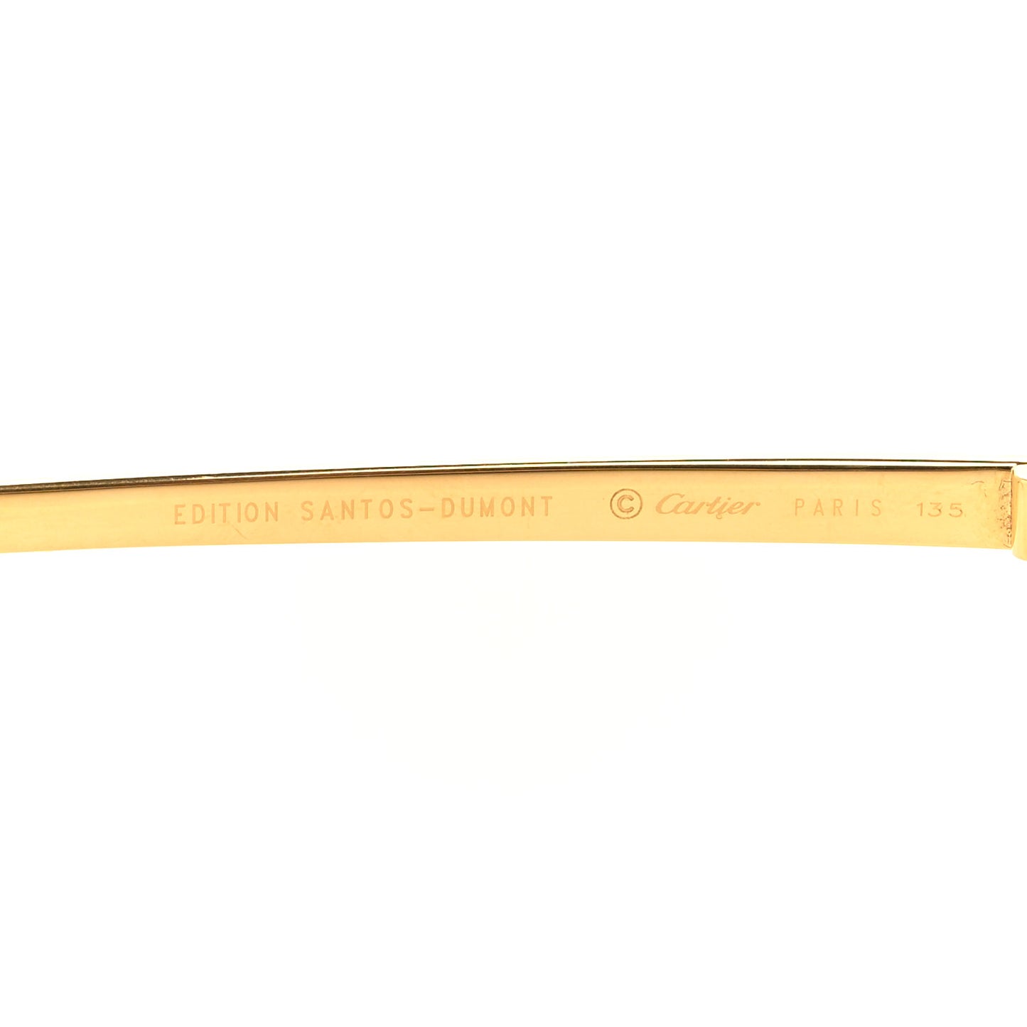 Santos Dumont Aviator Sunglasses 130 Gold