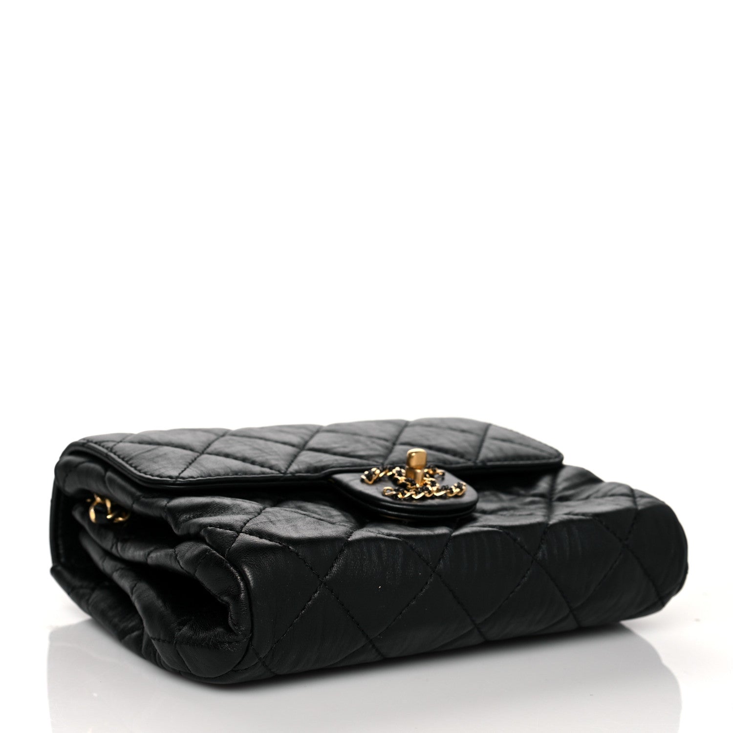 Chanel Lambskin Quilted Chanel Square Flap Black 4 of 10