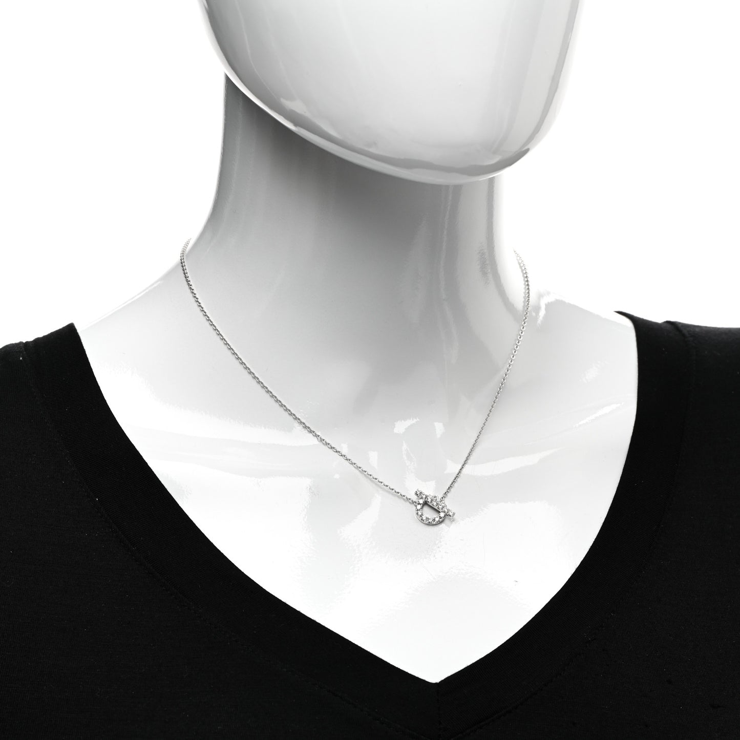 18K White Gold Diamond Finesse Pendant Necklace