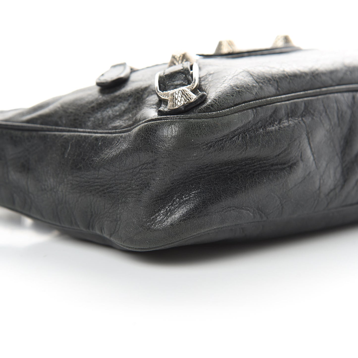 Agneau Giant 12 Silver Hardware Hip Black