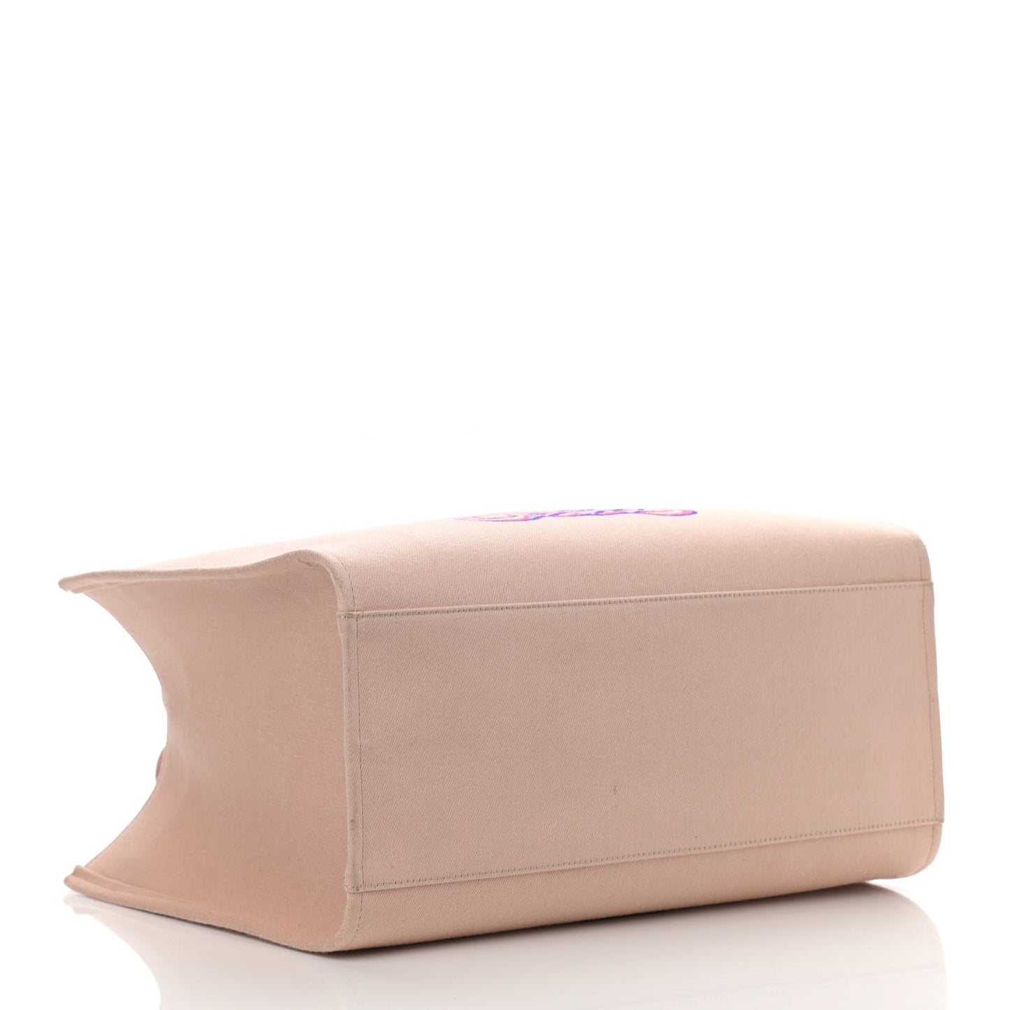Canvas Calfskin Large Medusa Pop Cabas Tote Beige