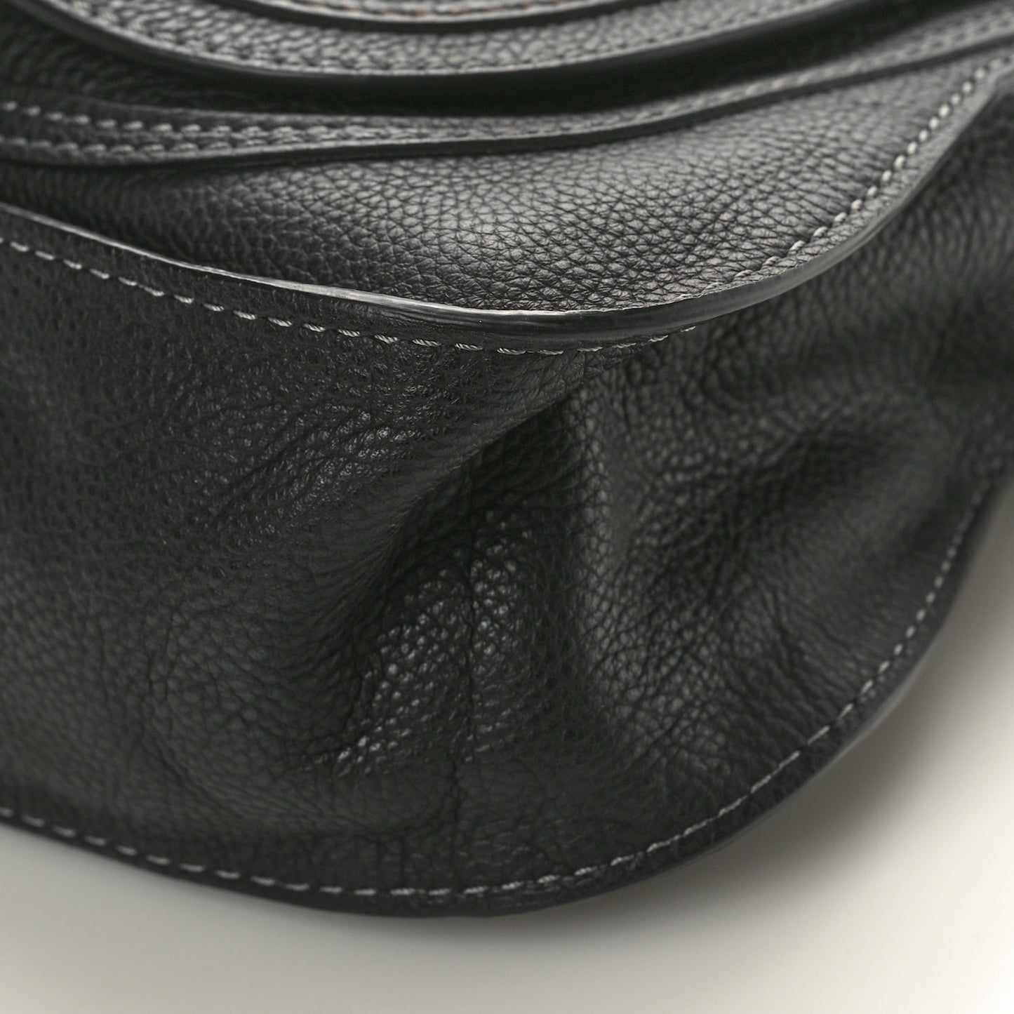 Calfskin Small Marcie Satchel Black
