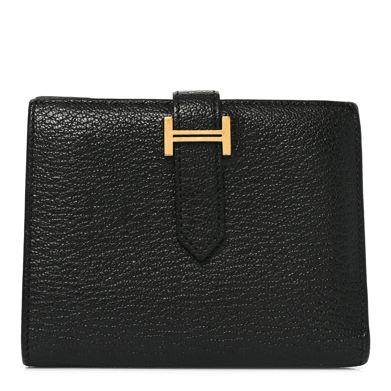 Hermes Chevre Mysore Bearn Compact Wallet Black 1905651 – FASHIONPHILE