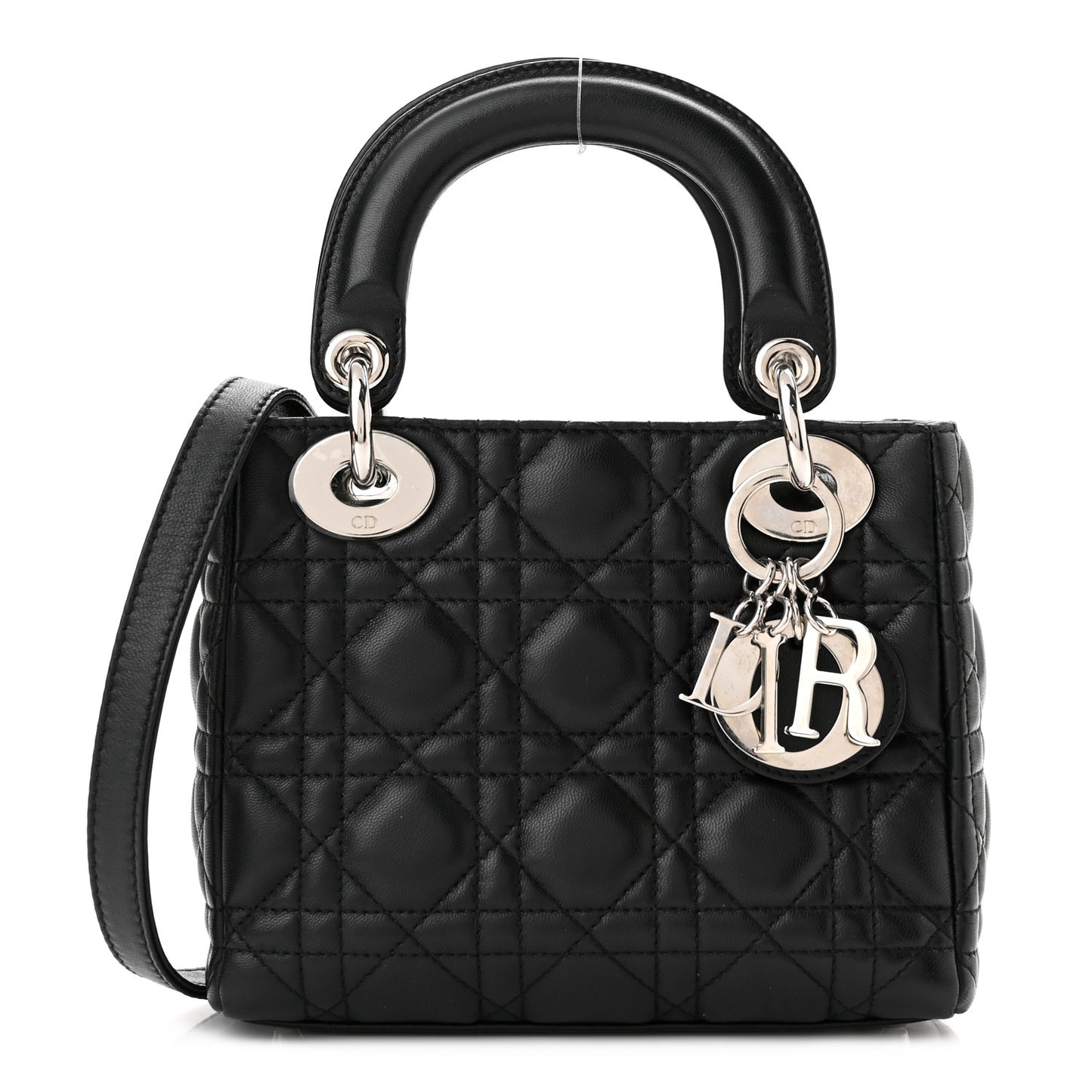 Lambskin Cannage Mini Lady Dior Black