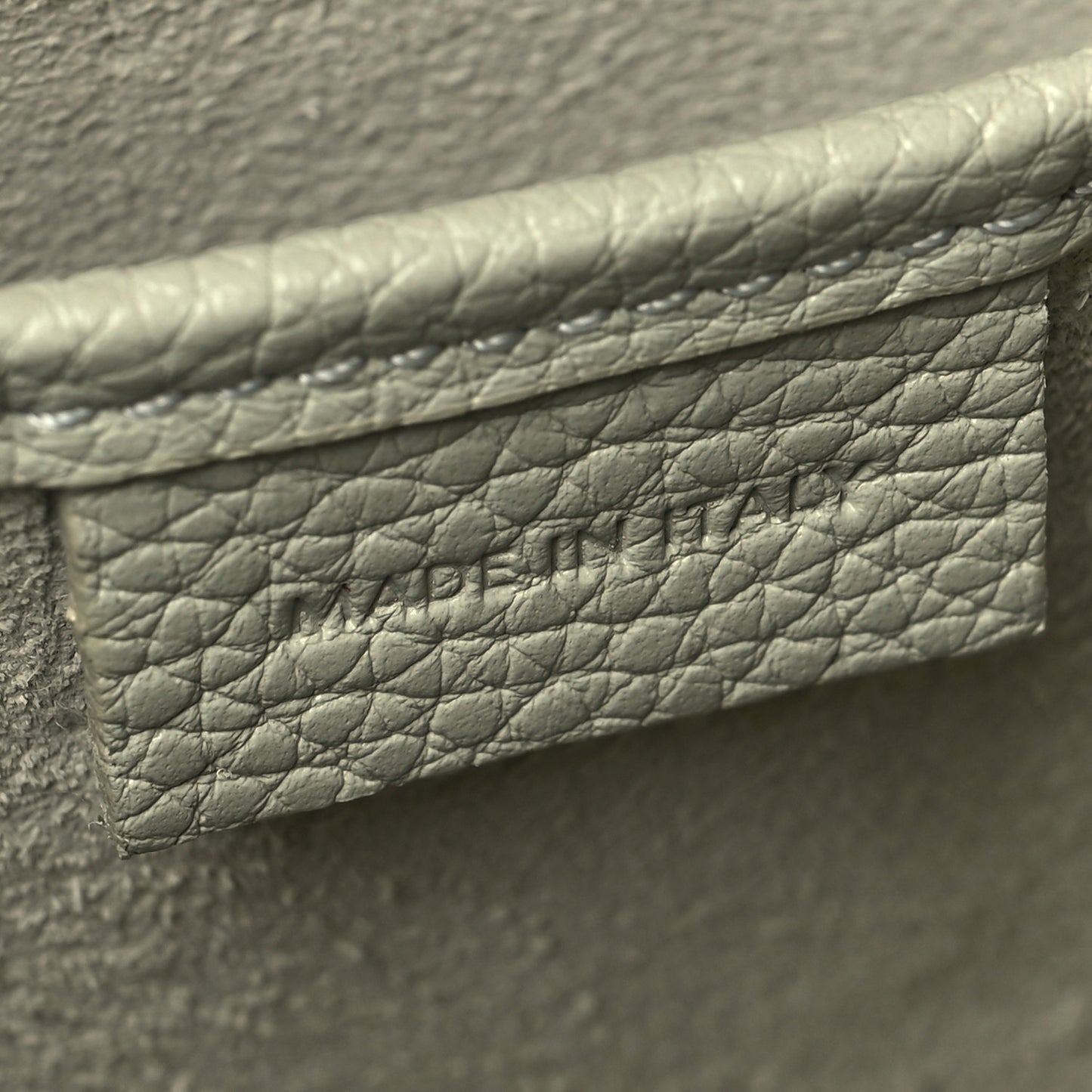 Drummed Calfskin Nano Luggage Vert D'eau