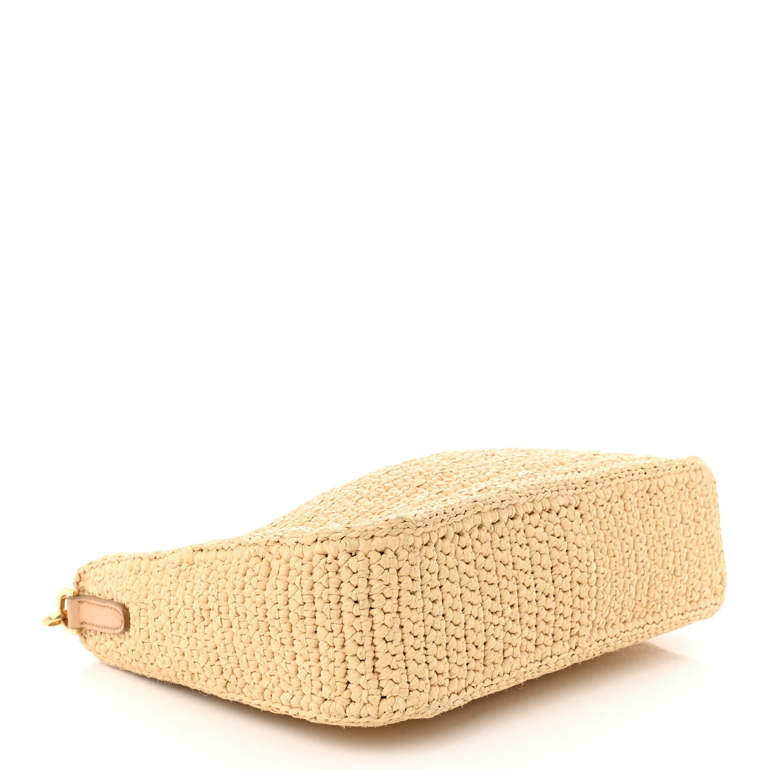 Prada Yarn Raffia Effect Crochet Re-Edition 2005 Shoulder Bag Naturale 4 of 11