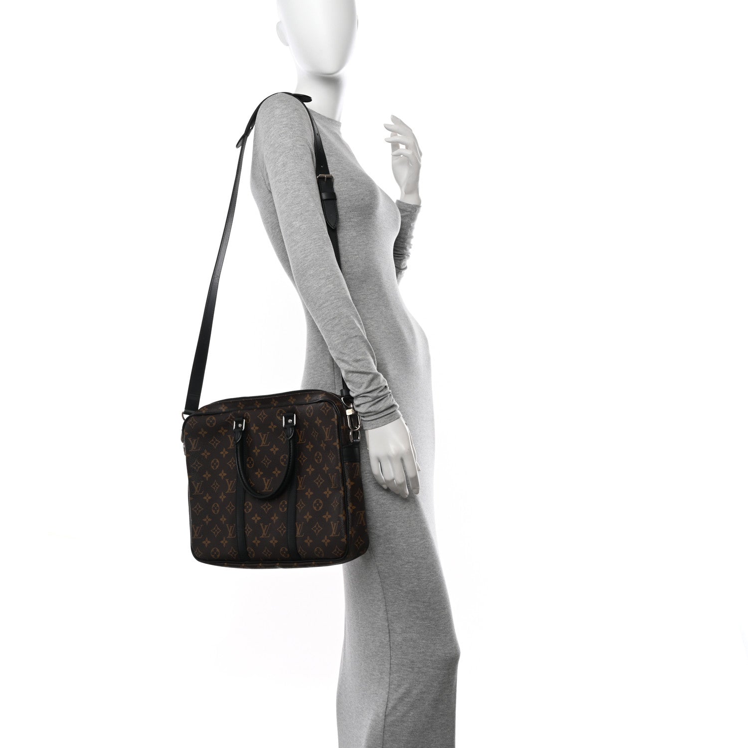 Louis Vuitton Monogram Macassar Porte-Documents Voyage PM 2 of 12