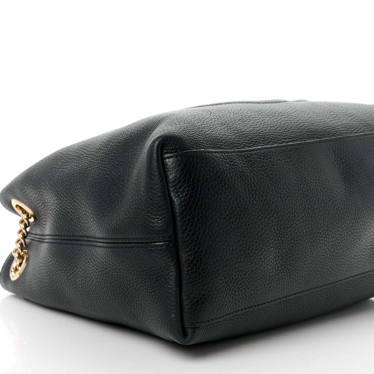 Gucci Pebbled Calfskin Medium Soho Chain Shoulder Bag Black 11 of 14