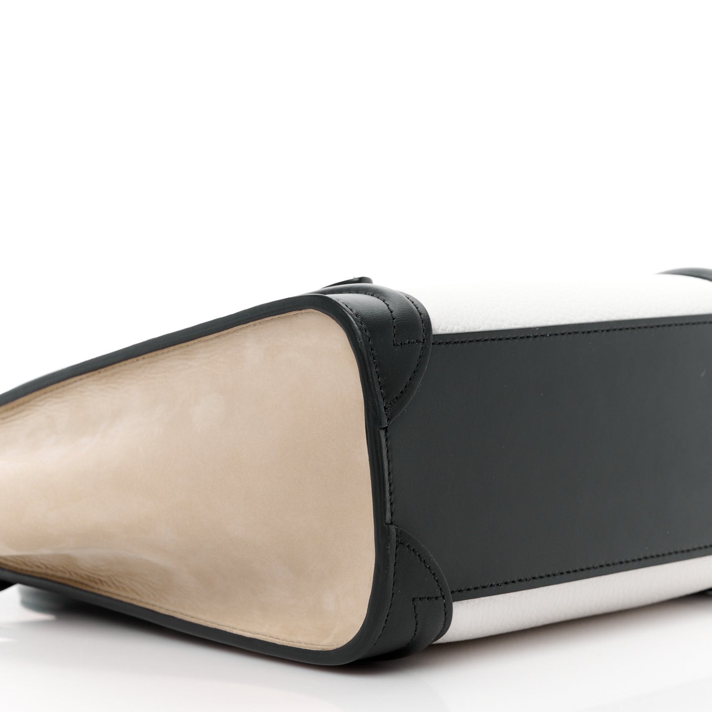 Bullhide Calfskin Nubuck Nano Tri-Color Luggage White