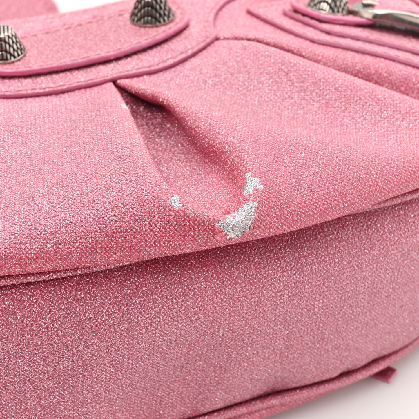 Sparkling Fabric Le Cagole Shoulder Bag XS Sweet Pink