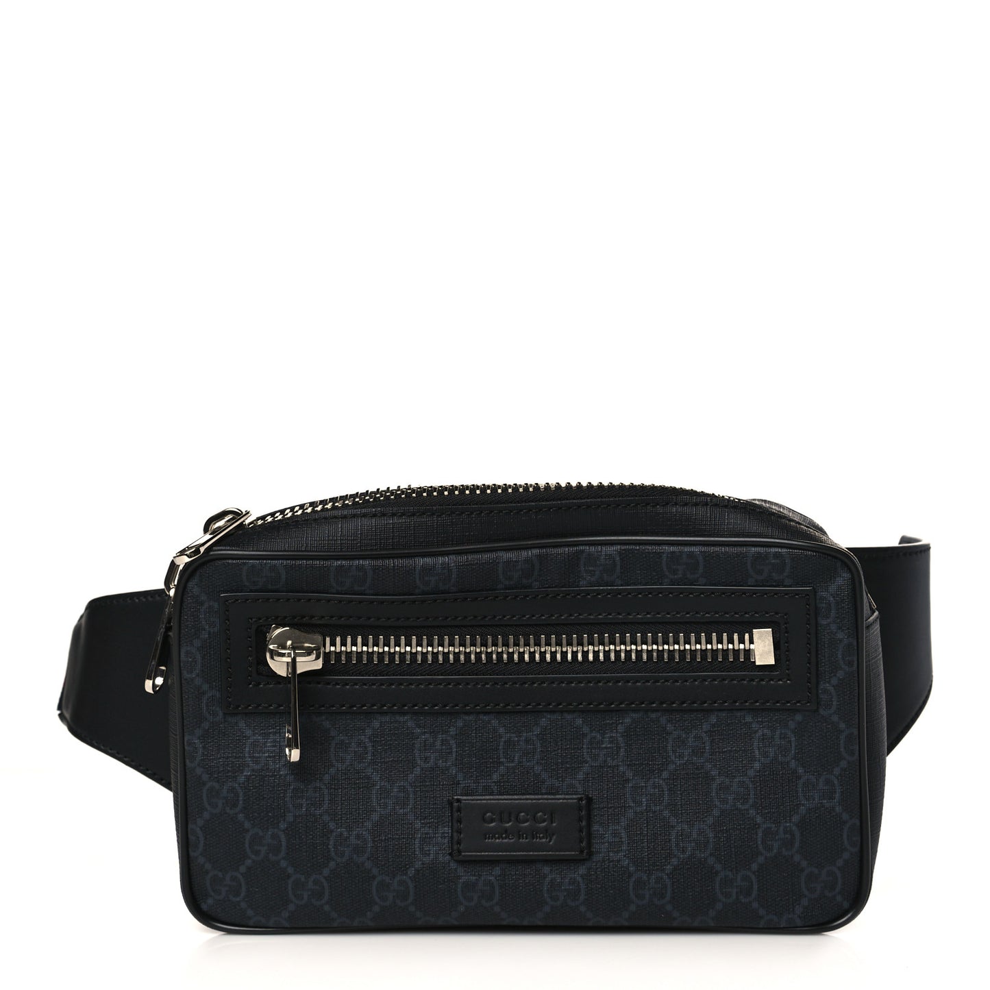Soft GG Supreme Monogram Web Belt Bag Black Grey