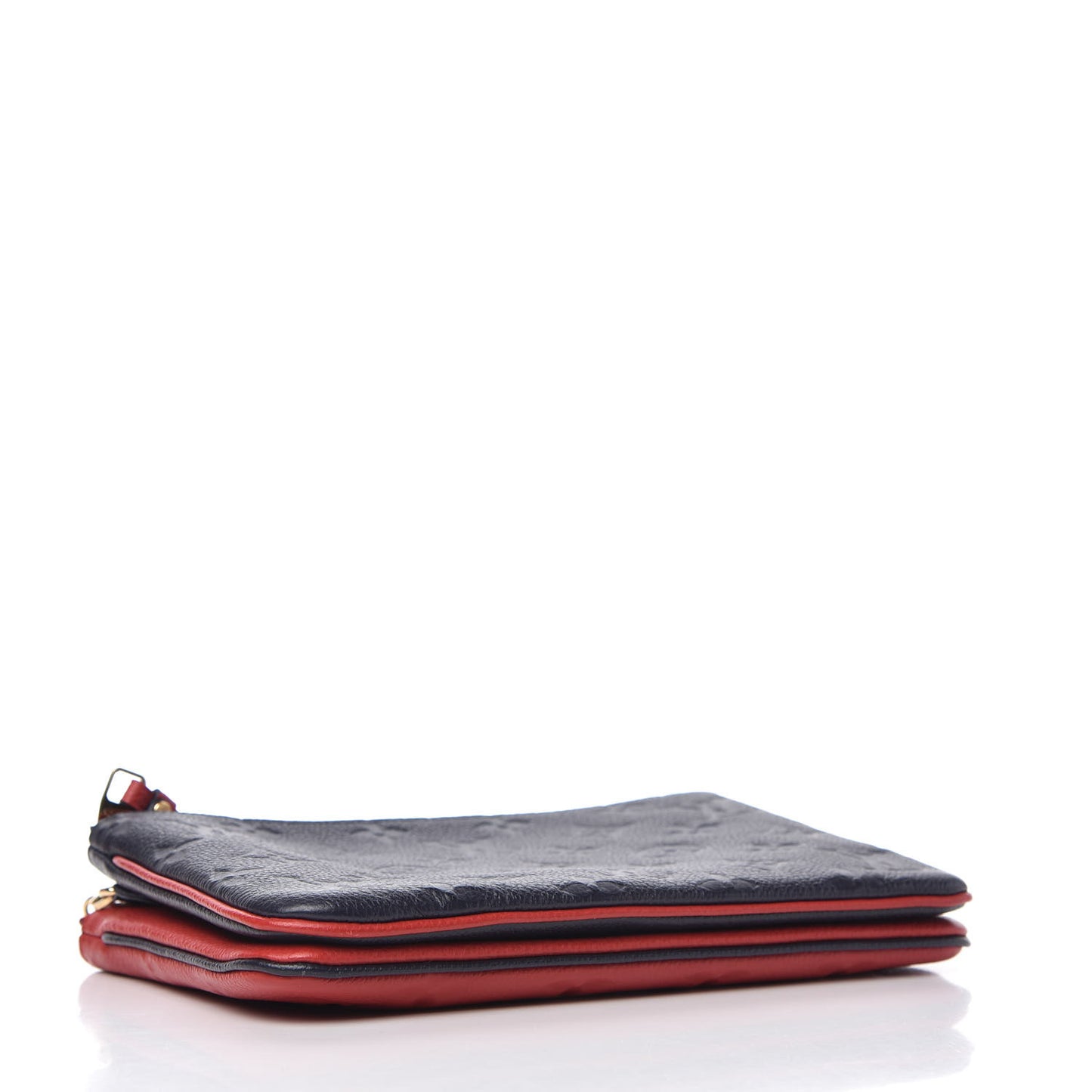 Empreinte Double Zip Pochette Marine Rouge