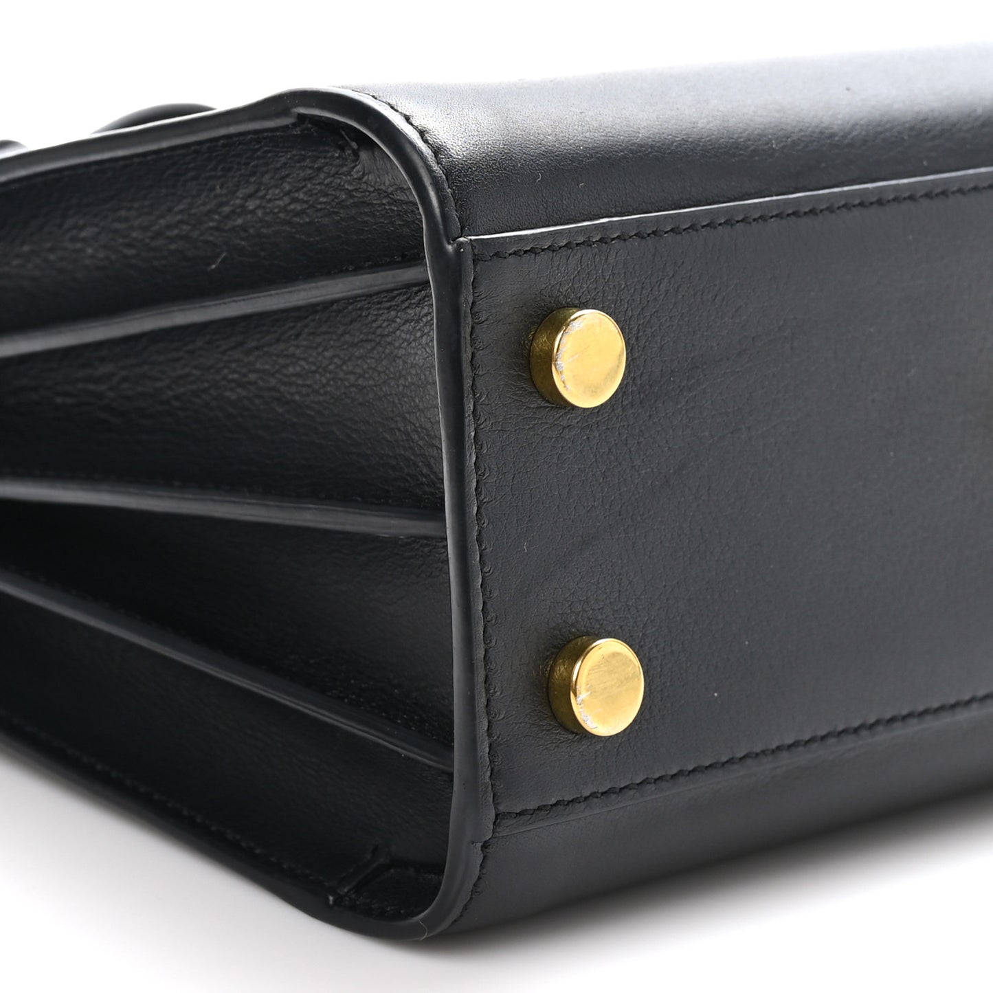 Grained Calfskin Nano Sac De Jour Black