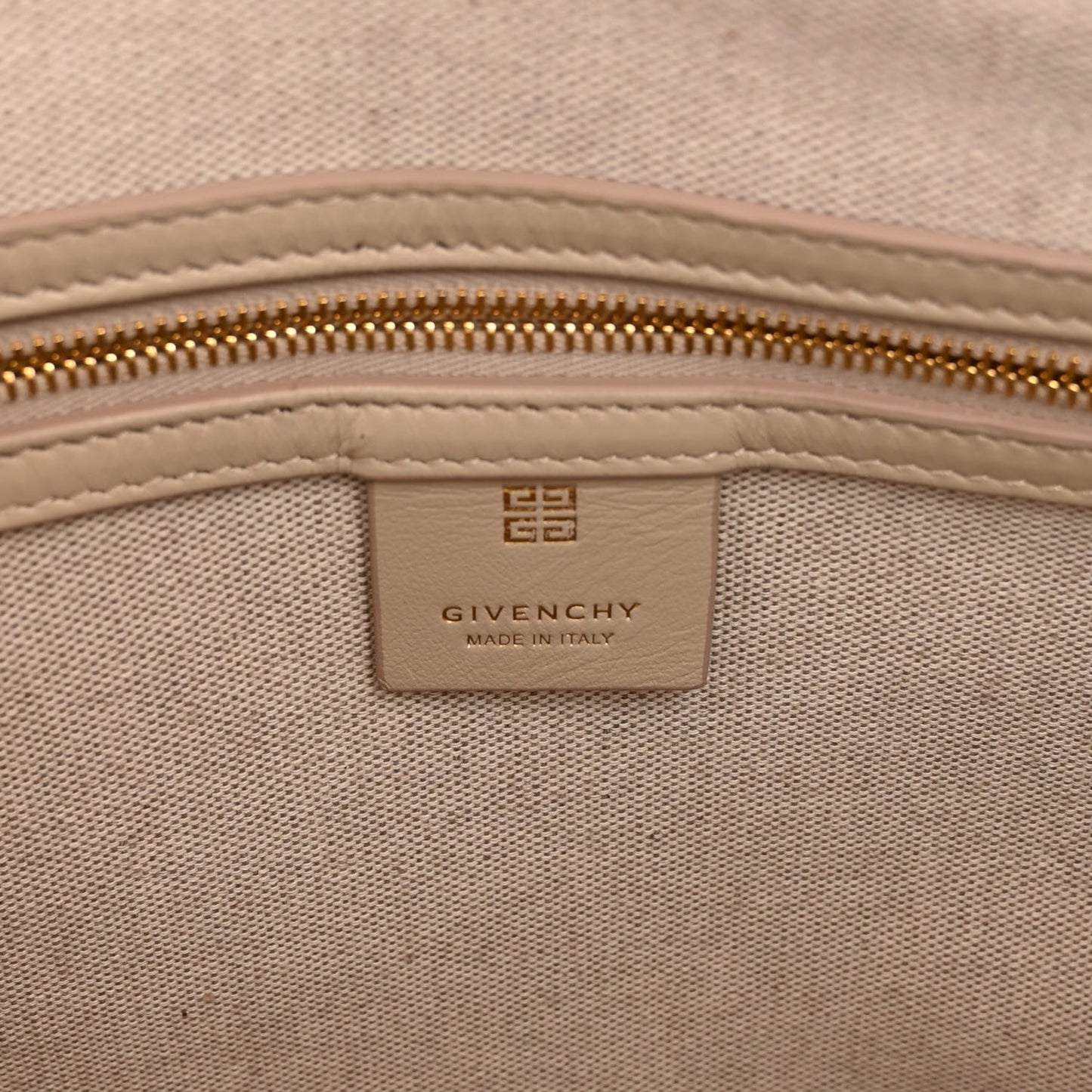 Suede Shearling Small Antigona Natural Beige