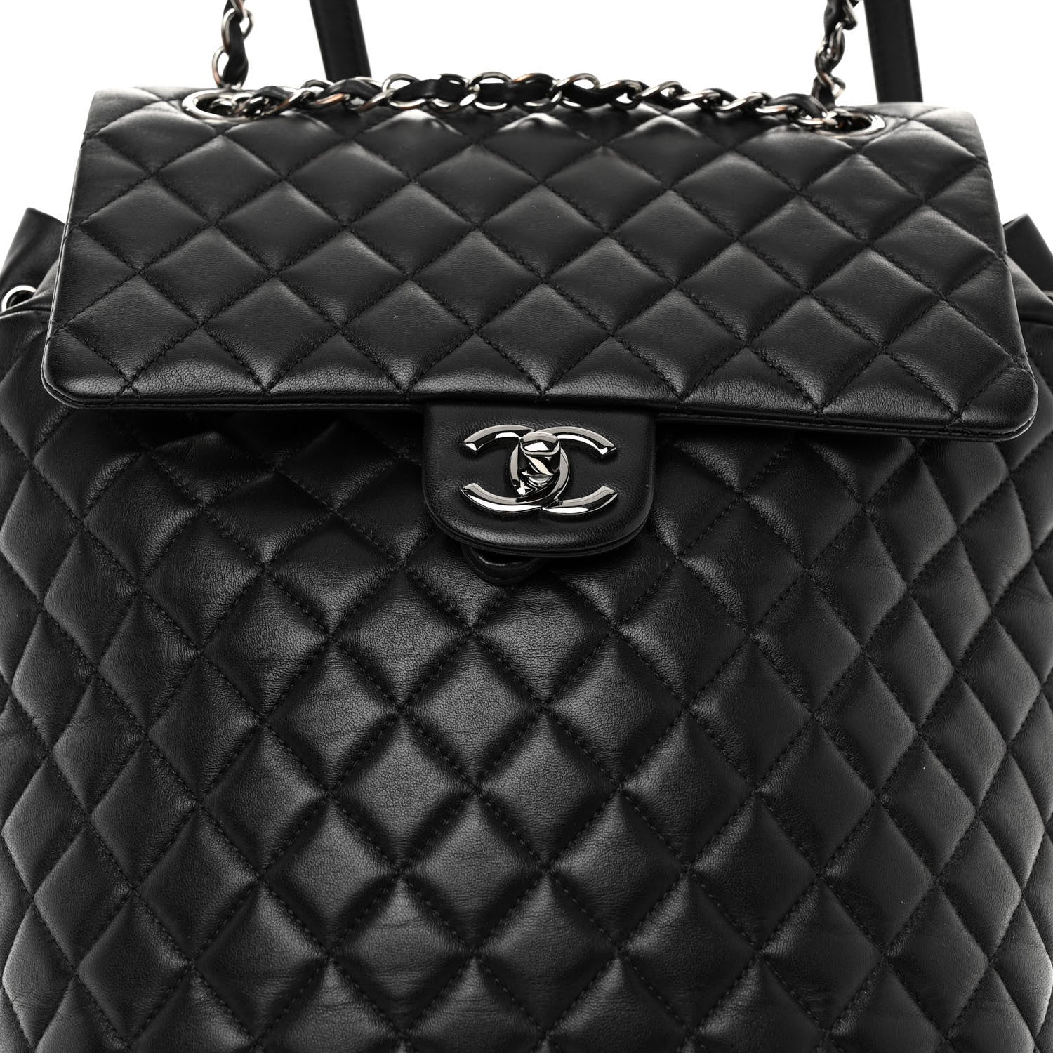 Chanel Lambskin Quilted Large Urban Spirit Backpack Black 8 of 11