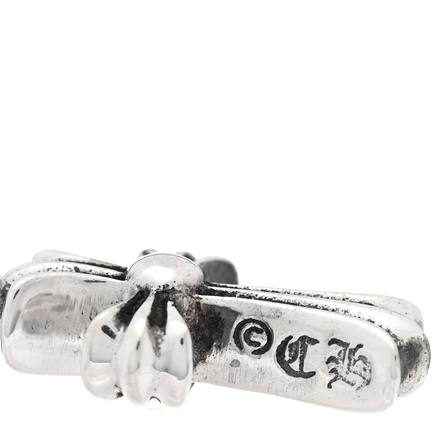 Sterling Silver Baby Fat Cross Single Earring