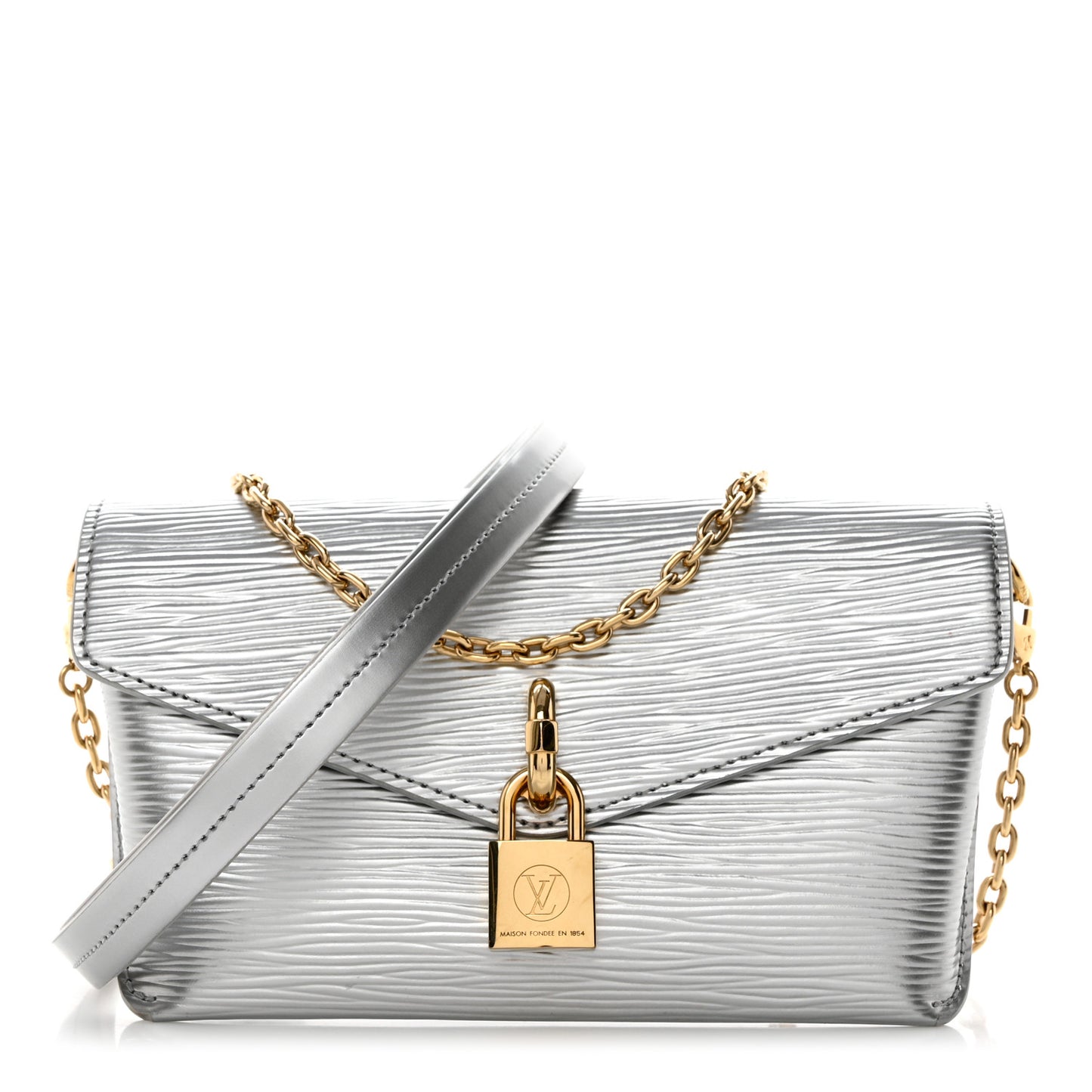 Epi Padlock On Strap Silver