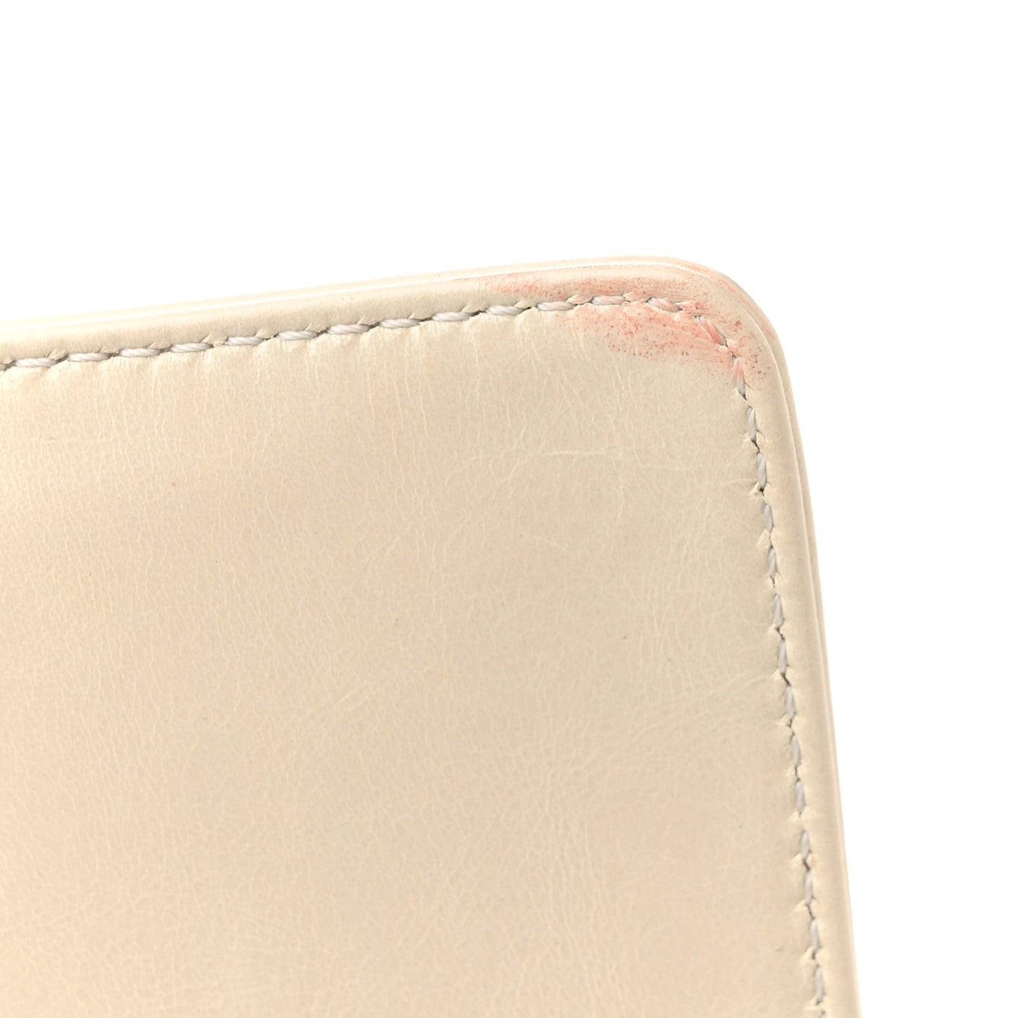 Calfskin Quilted Korean Garden Flap Off White