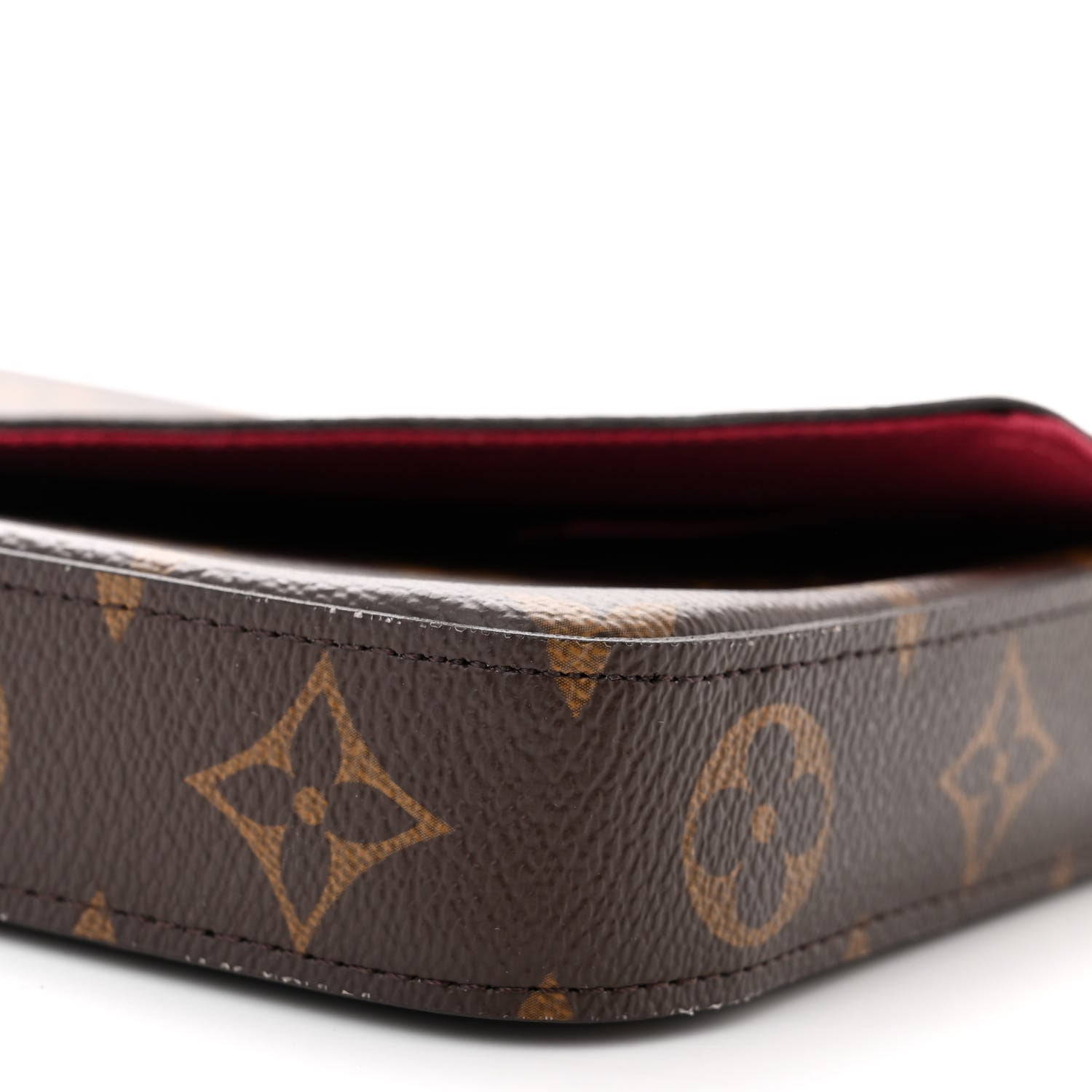 Louis Vuitton Monogram Pochette Felicie Chain Wallet Fuchsia 10 of 11