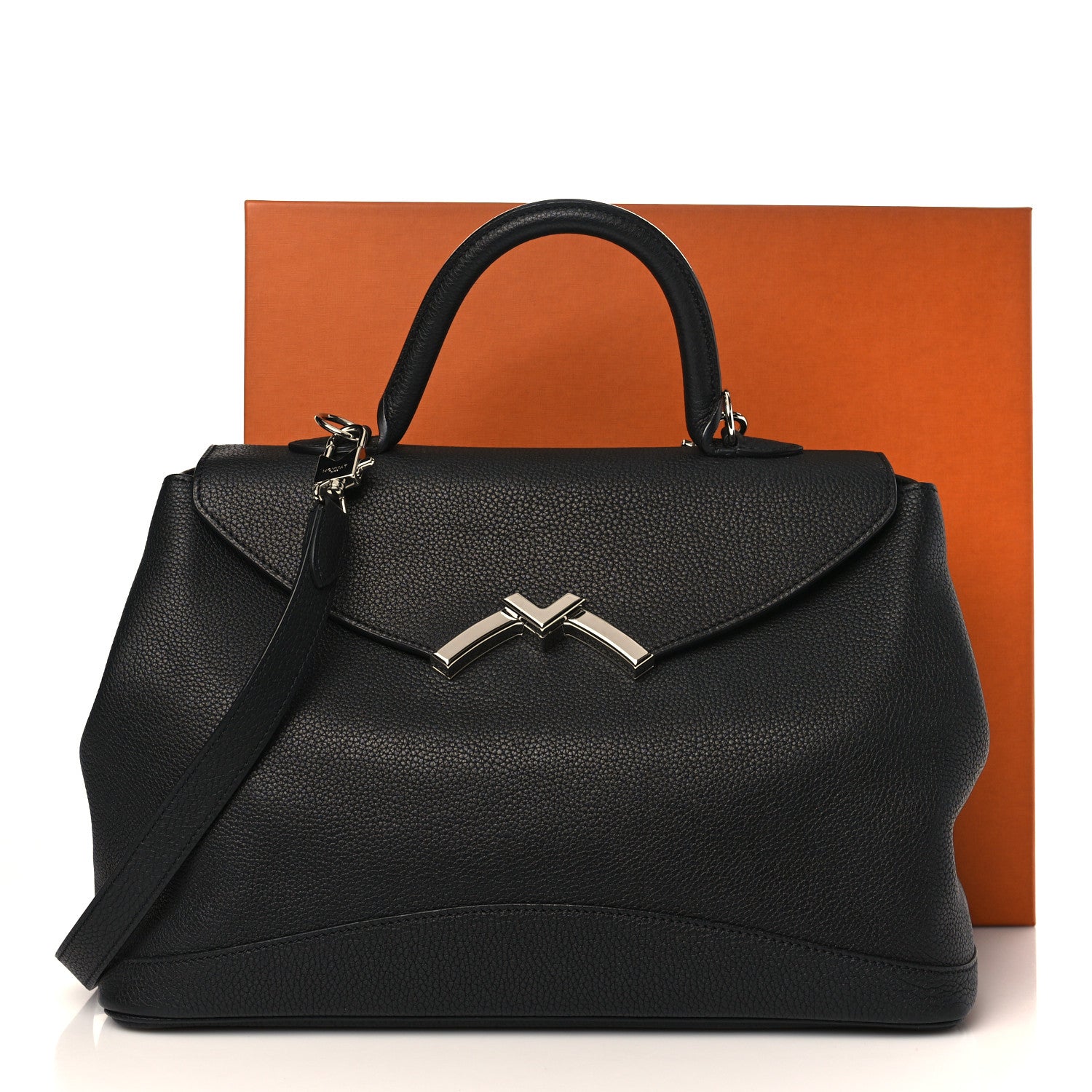 Moynat Taurillon Blush Calfskin Gabby MM Black 11 of 11
