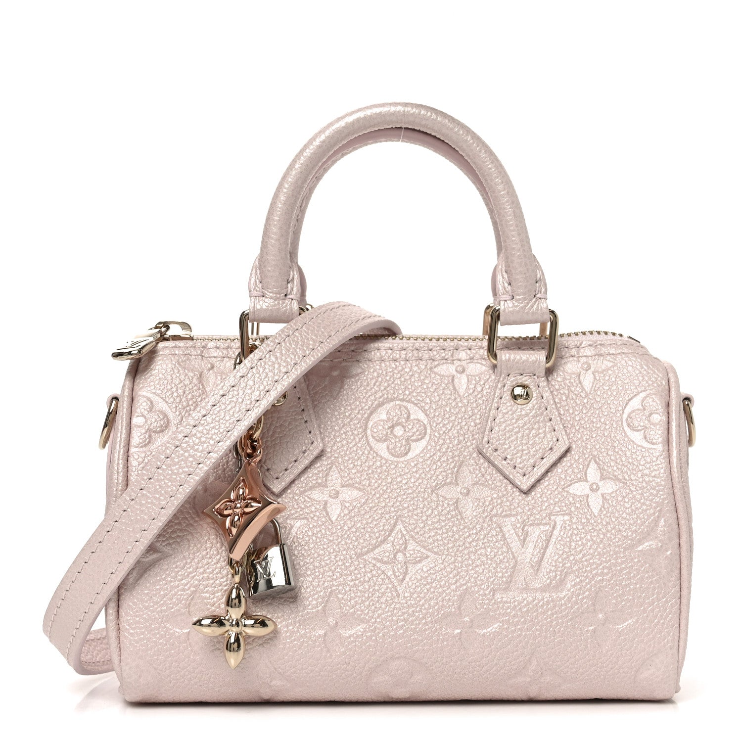 LOUIS VUITTON ルイヴィトンビュシNMエピノワールシ ヨルダーバッグ Louis Vuitton Empreinte Monogram Nano Speedy Snowy Pearl 1839526