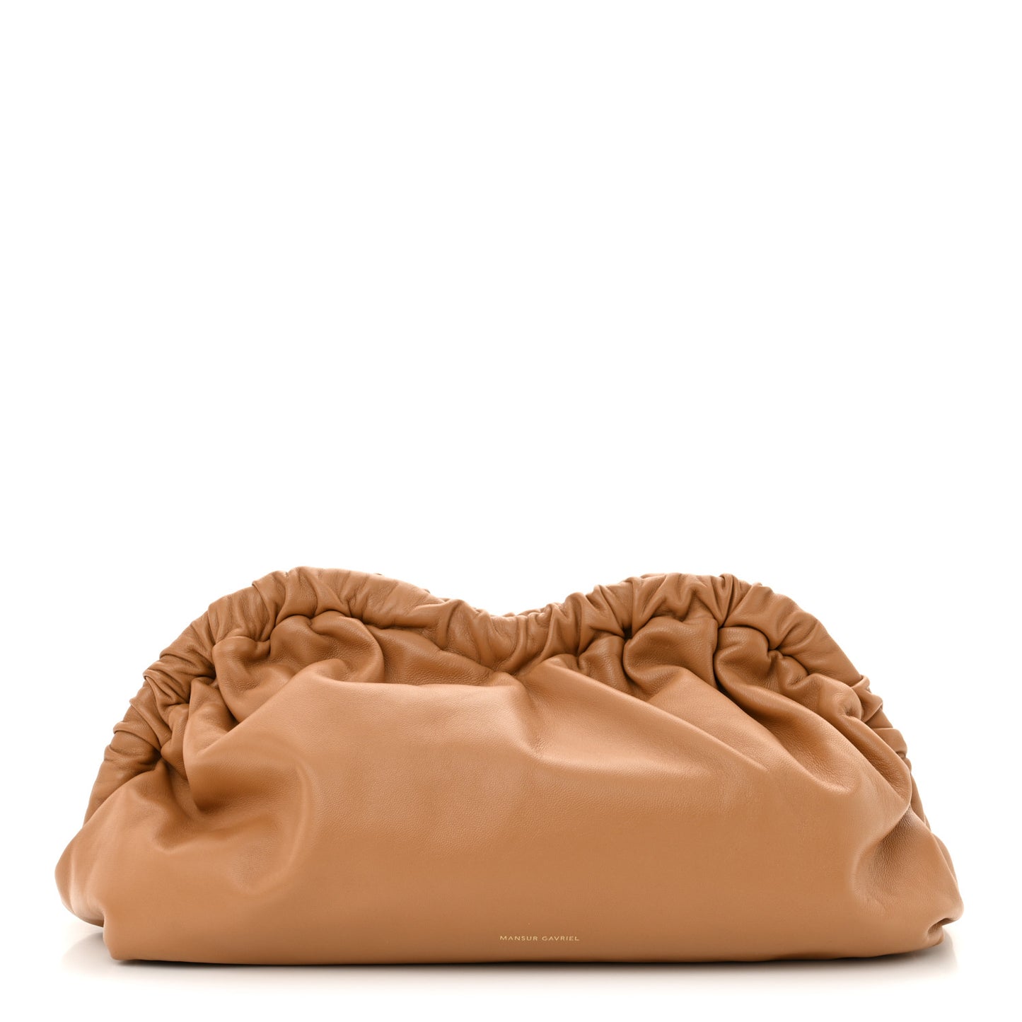 Lambskin Cloud Clutch Caramel
