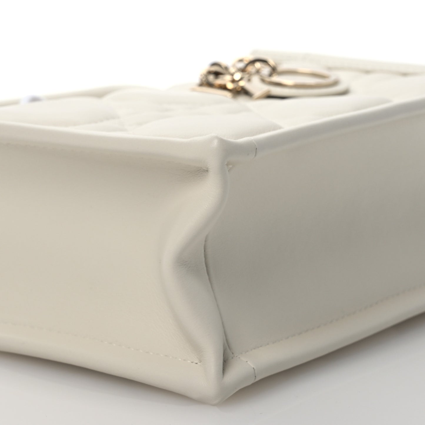 Calfskin Macrocannage Mini Book Tote Latte