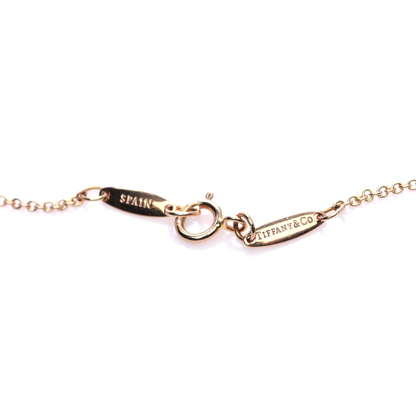 18K Rose Gold Diamond .10ct Elsa Peretti Diamonds by the Yard Pendant Necklace